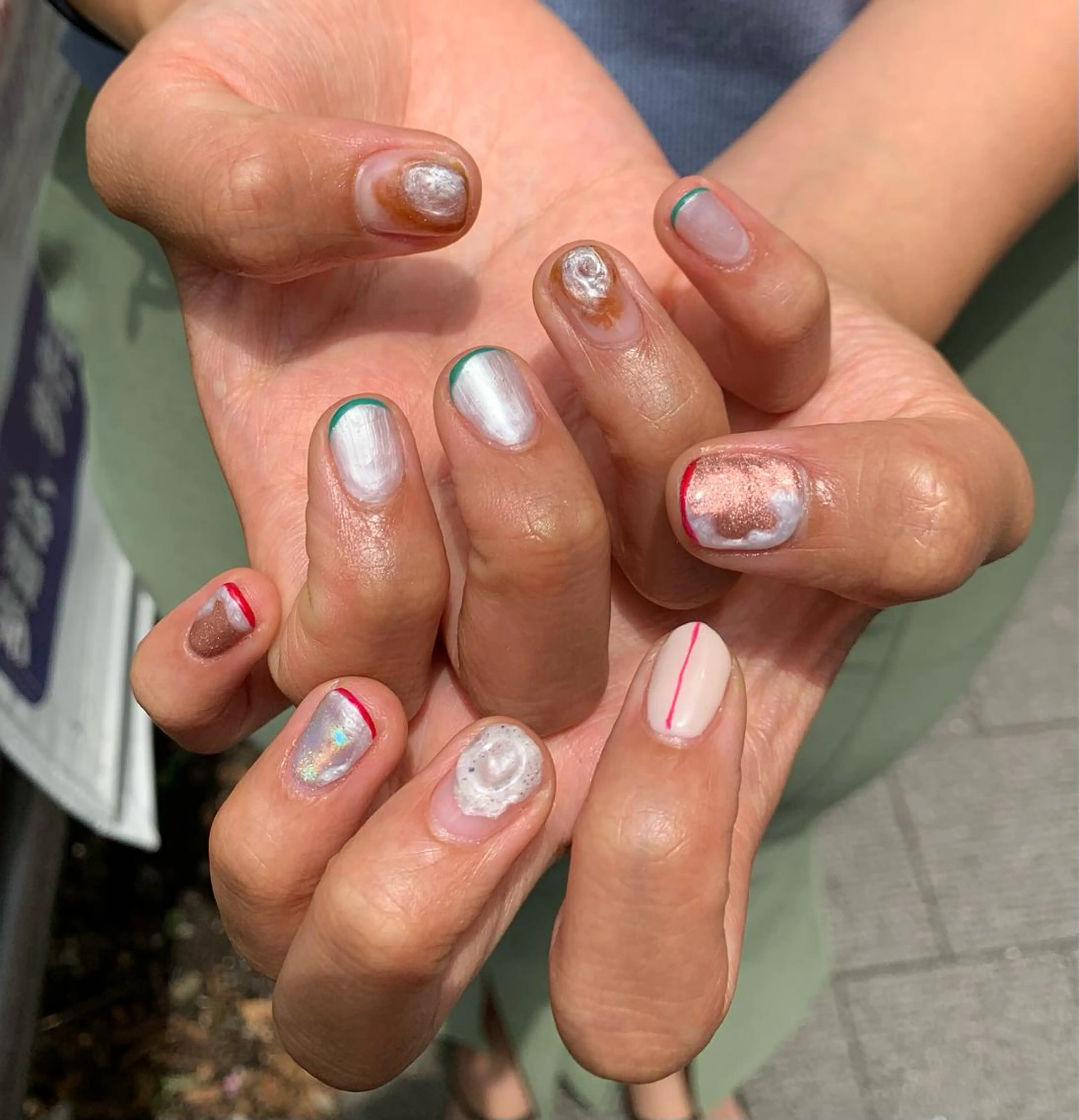 ネイル 海外girl🤎 透明感ベージュmaoのヘアスタイル