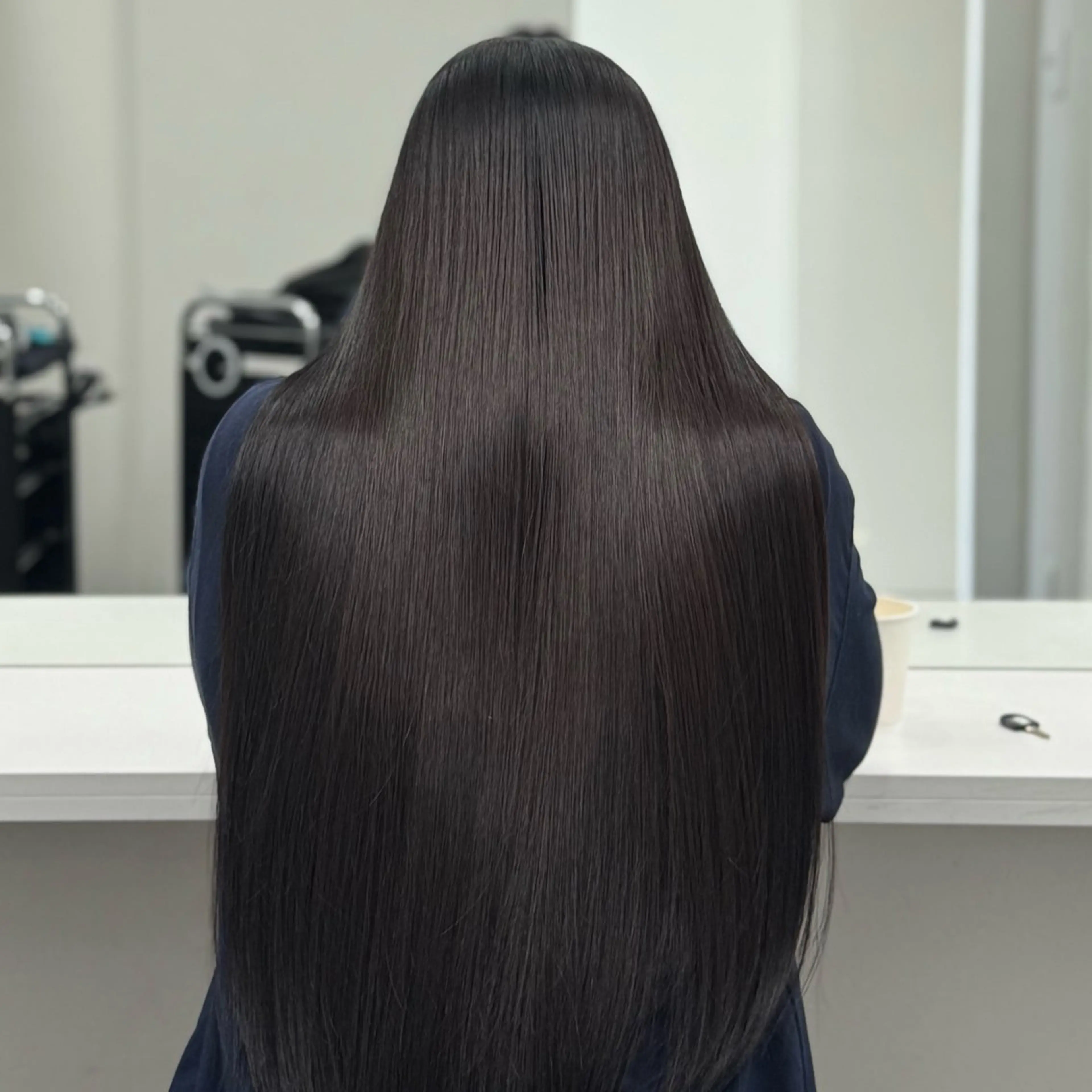 ロング パーマ 髪質改善 韓国風ヘア 縮毛矯正 トリートメント カット 縮毛矯正 トリートメント 髪質改善Ⅰ透明感 艶カラーⅠたつやのヘアスタイル