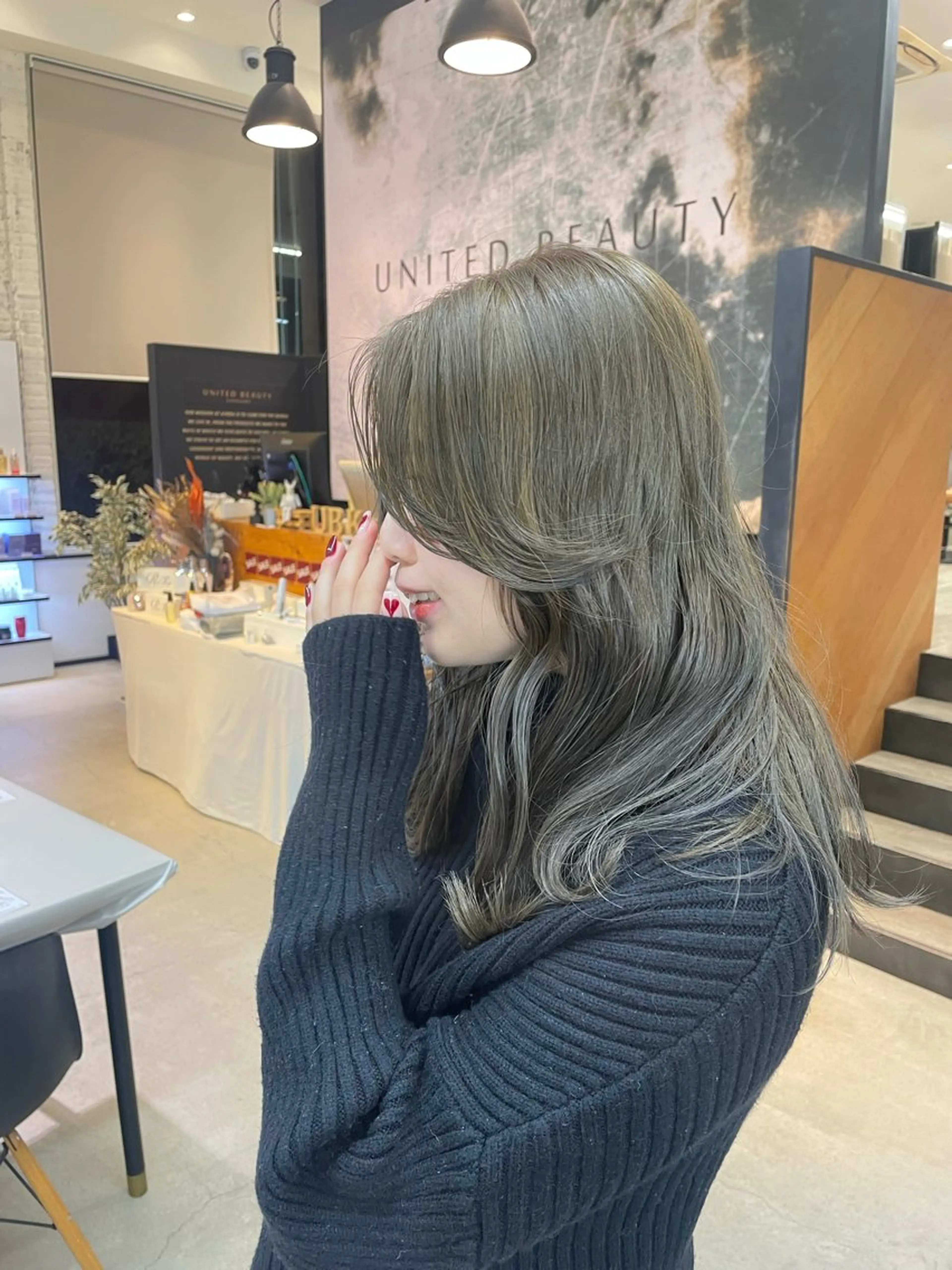 ミディアム カット ヘアカラー UNITED  BEAUTY KANAZAWA所属・テラダ ユウシン西金沢のヘアスタイル