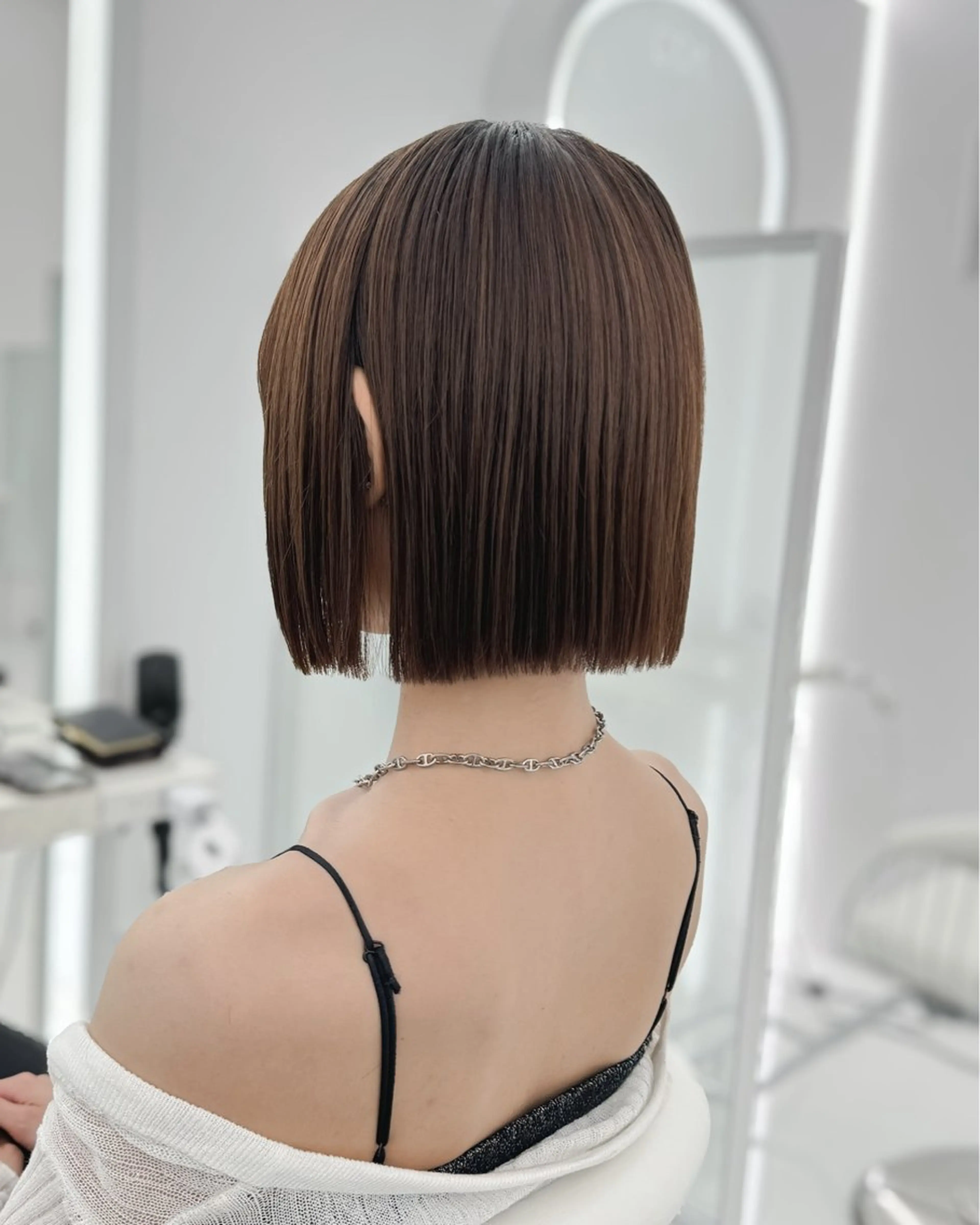 ショート 🫧ボブカットモデル 韓国透明感カラー🫧のヘアスタイル