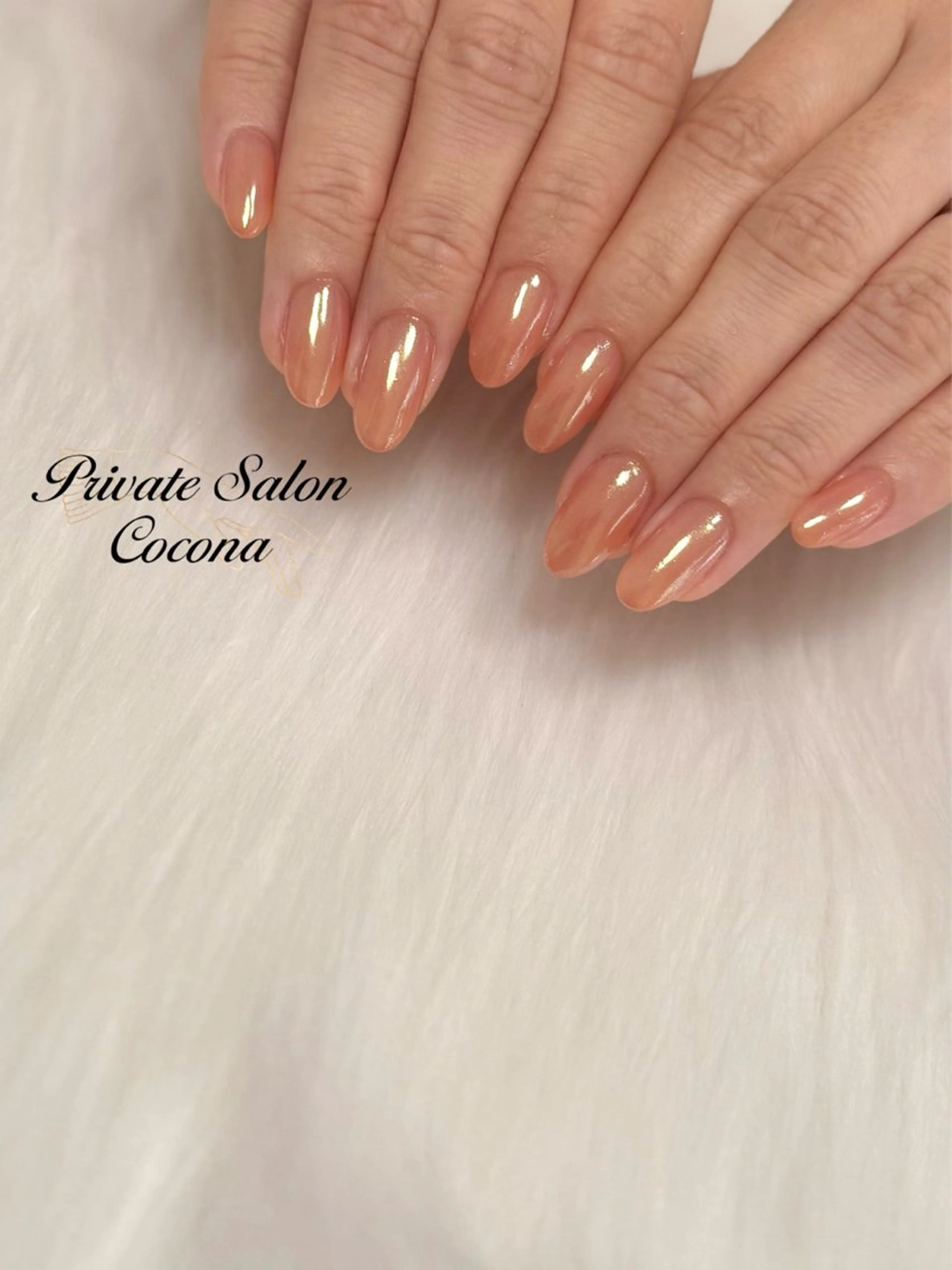 ネイル オーロラネイル ワンカラーネイル ハンドネイル プライベートサロン nailcoconaのネイルデザイン