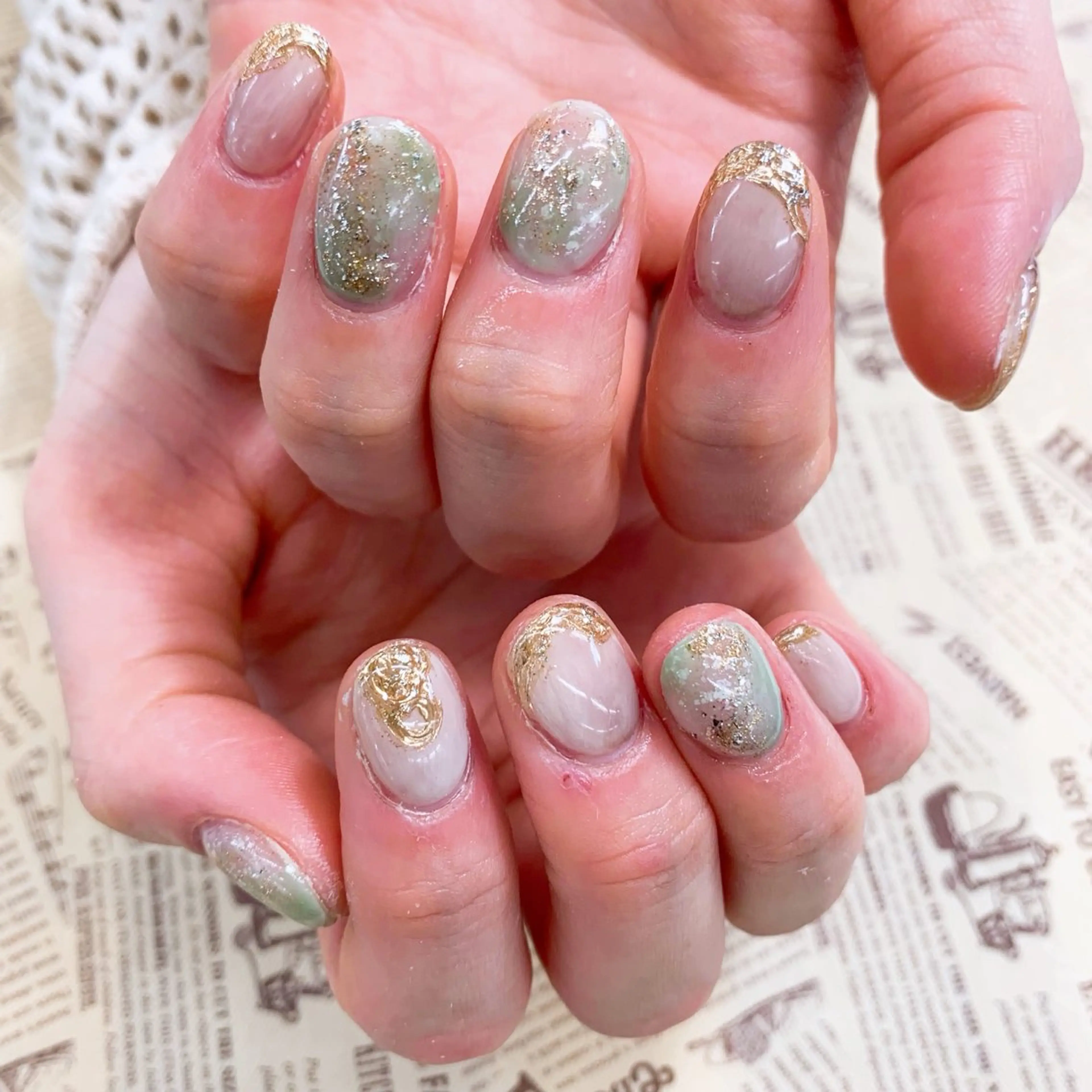 ネイル ⭐︎休業中の練習⭐︎ JNA認定講師髙橋のネイルデザイン