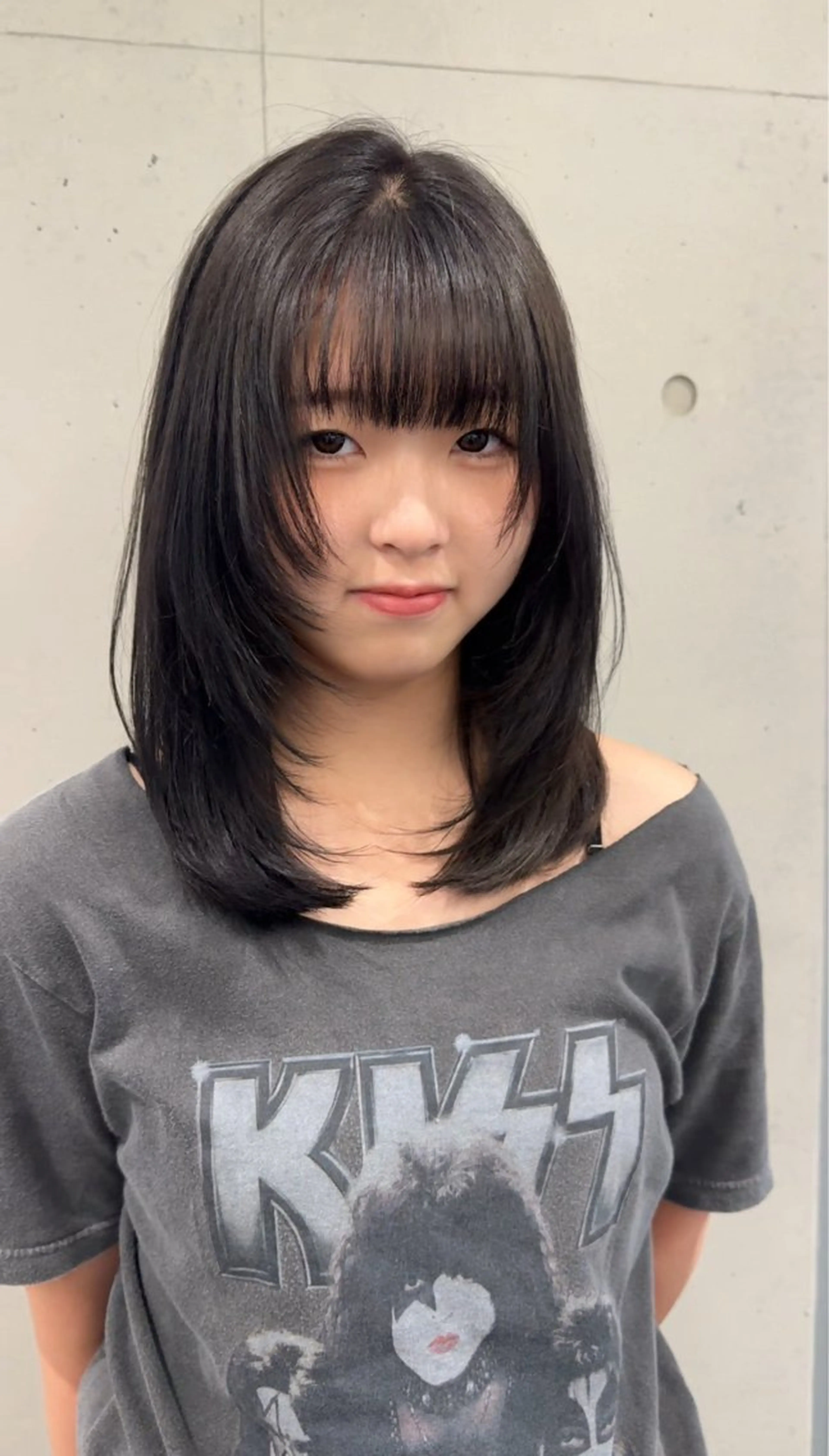 カラー ブリーチ 透明感|ストレート| クロスパーマ|はるかのヘアスタイル