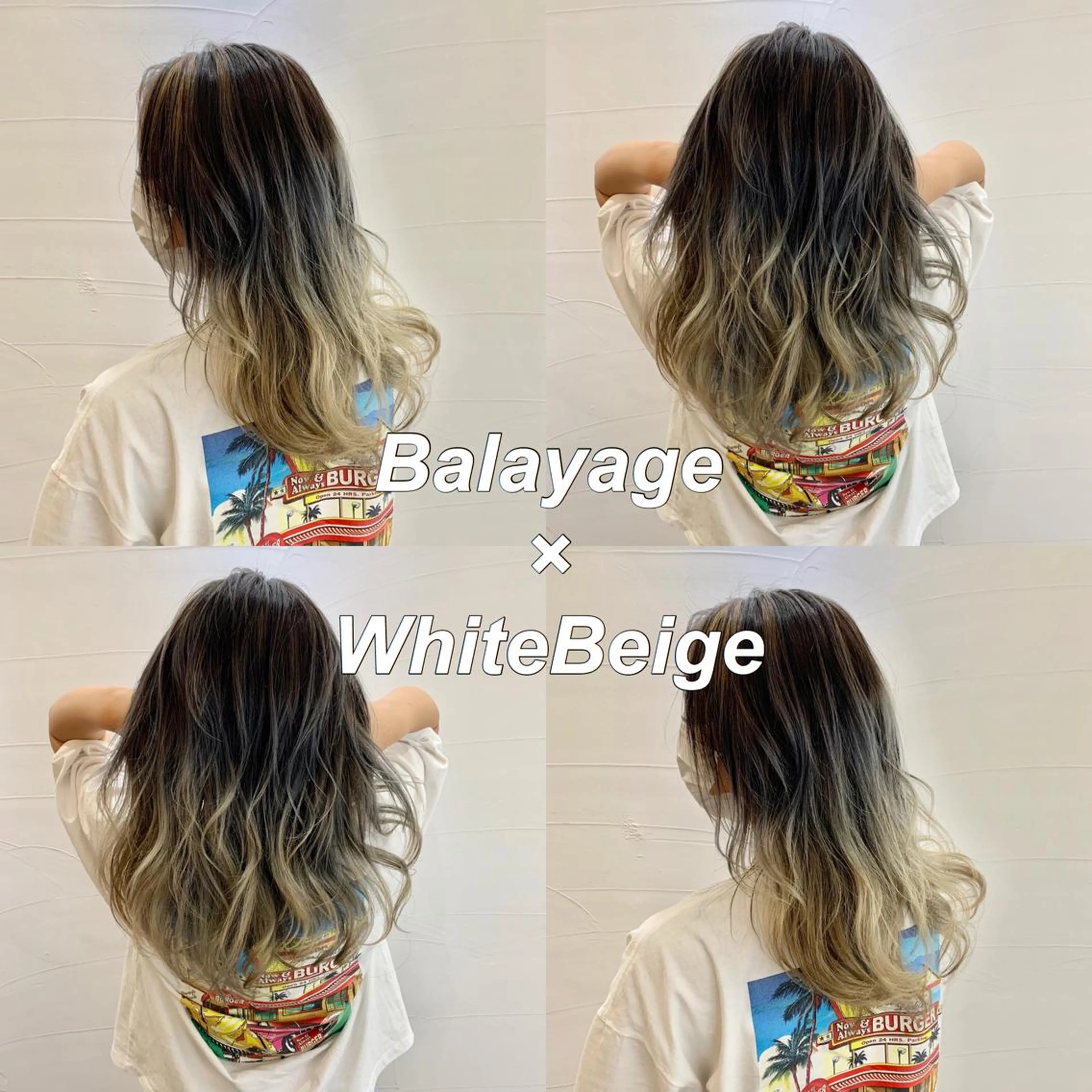 カラー バレイヤージュ ベージュカラー ホワイトベージュ ヘアカラー 水戸/ブリーチカラー ♠️♠️會澤遼真のヘアスタイル