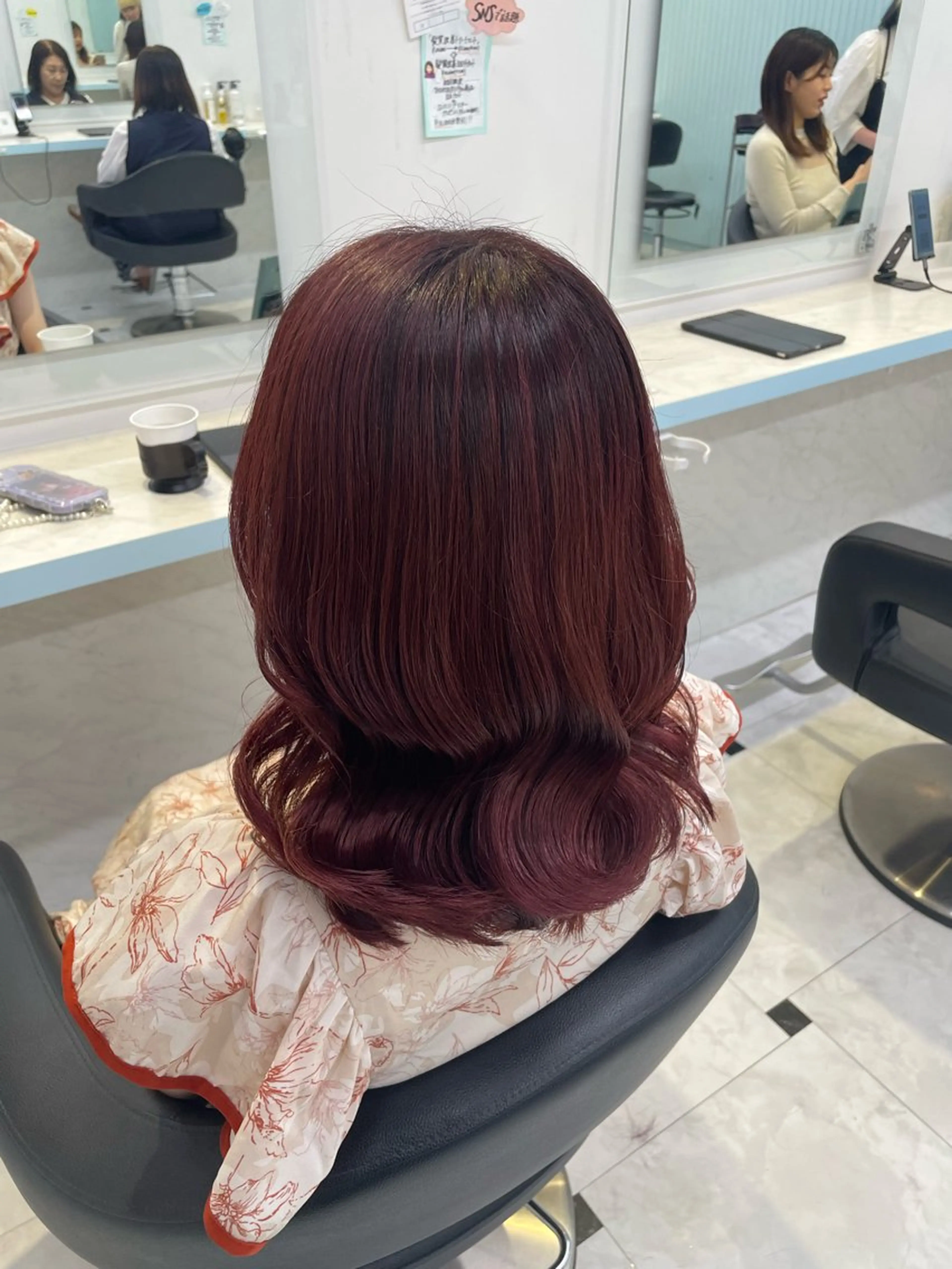ロング カラー カット ヘアカラー 🇰🇷韓流暖色ヘア 🍒saaya🍒のヘアスタイル