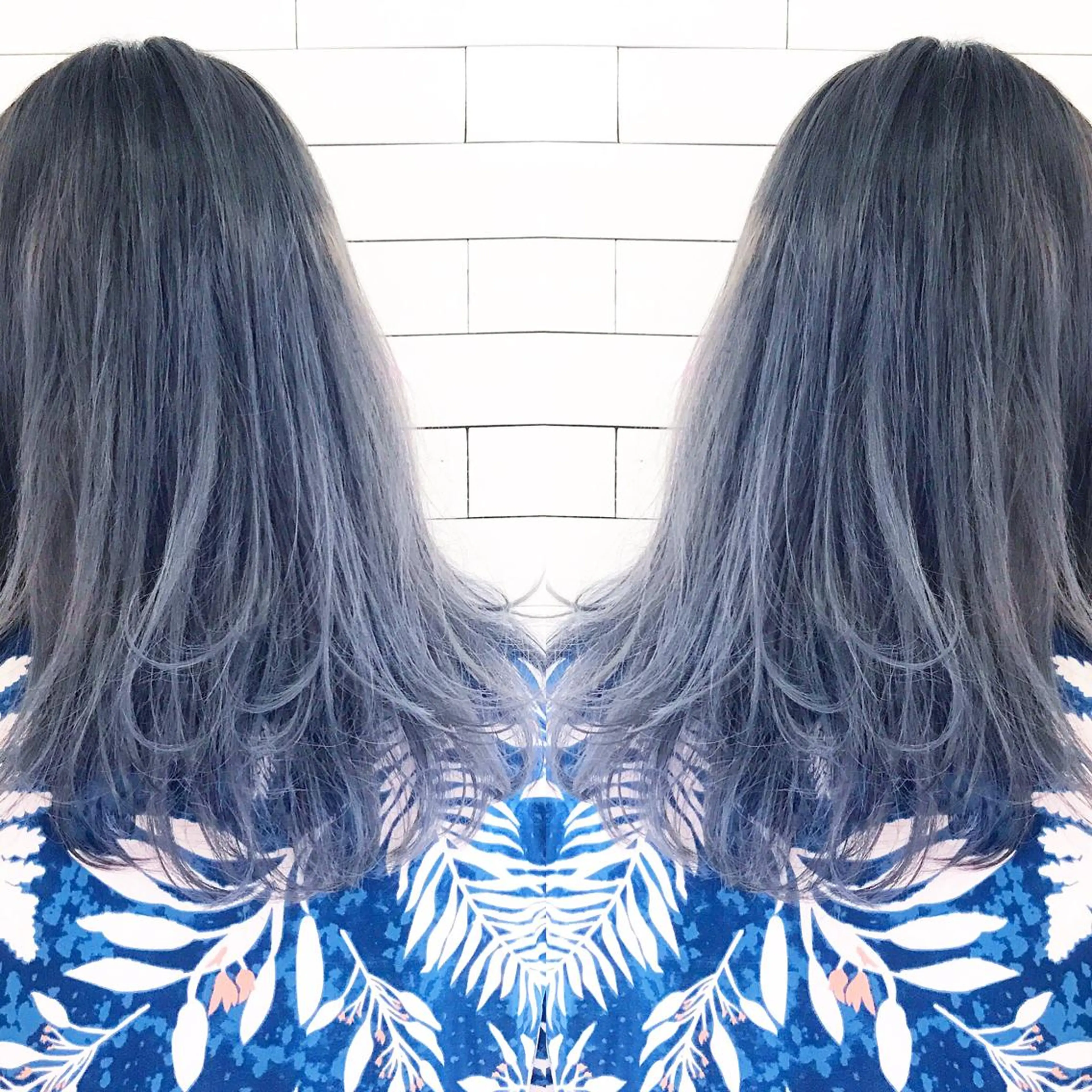 セミロング カラー 及川シゲル 髪質改善講師のヘアスタイル