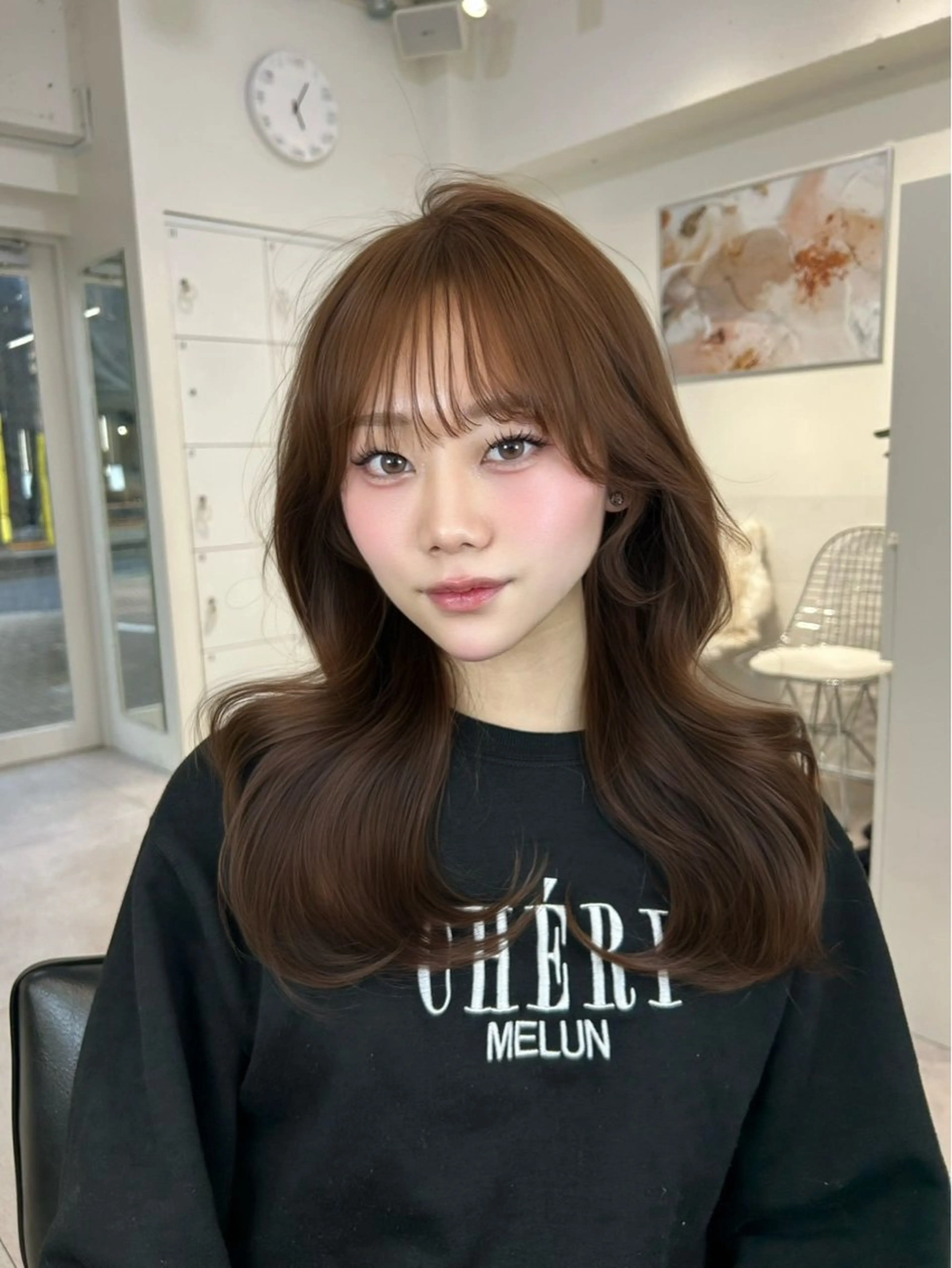 ロング カラー パーマ ヘアカラー 縮毛矯正 トリートメント 🫧ミルクティー ブリーチRIKU🫧のヘアスタイル