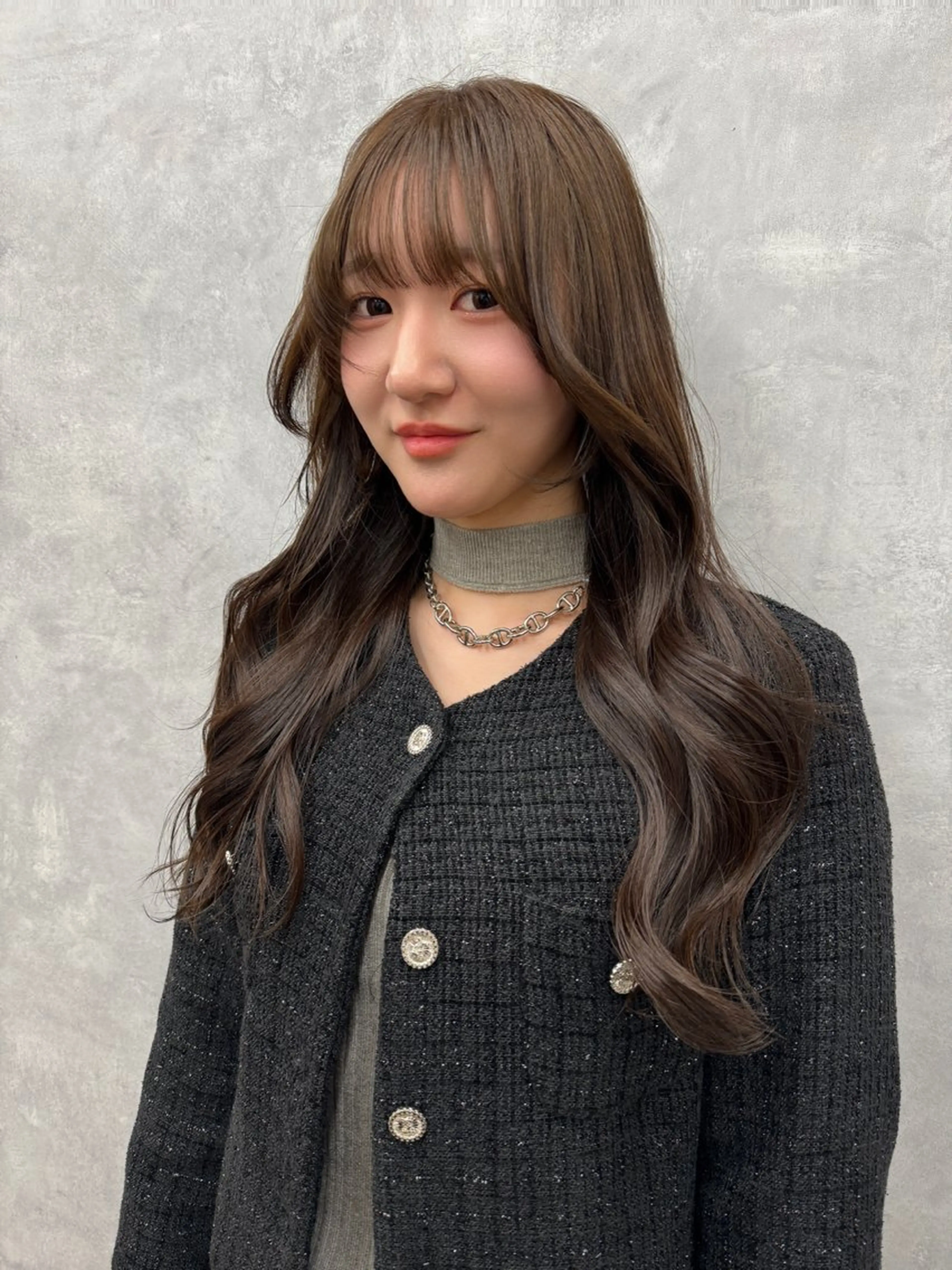 ロング カラー 顔周りカット funnu୨୧ えりんのヘアスタイル