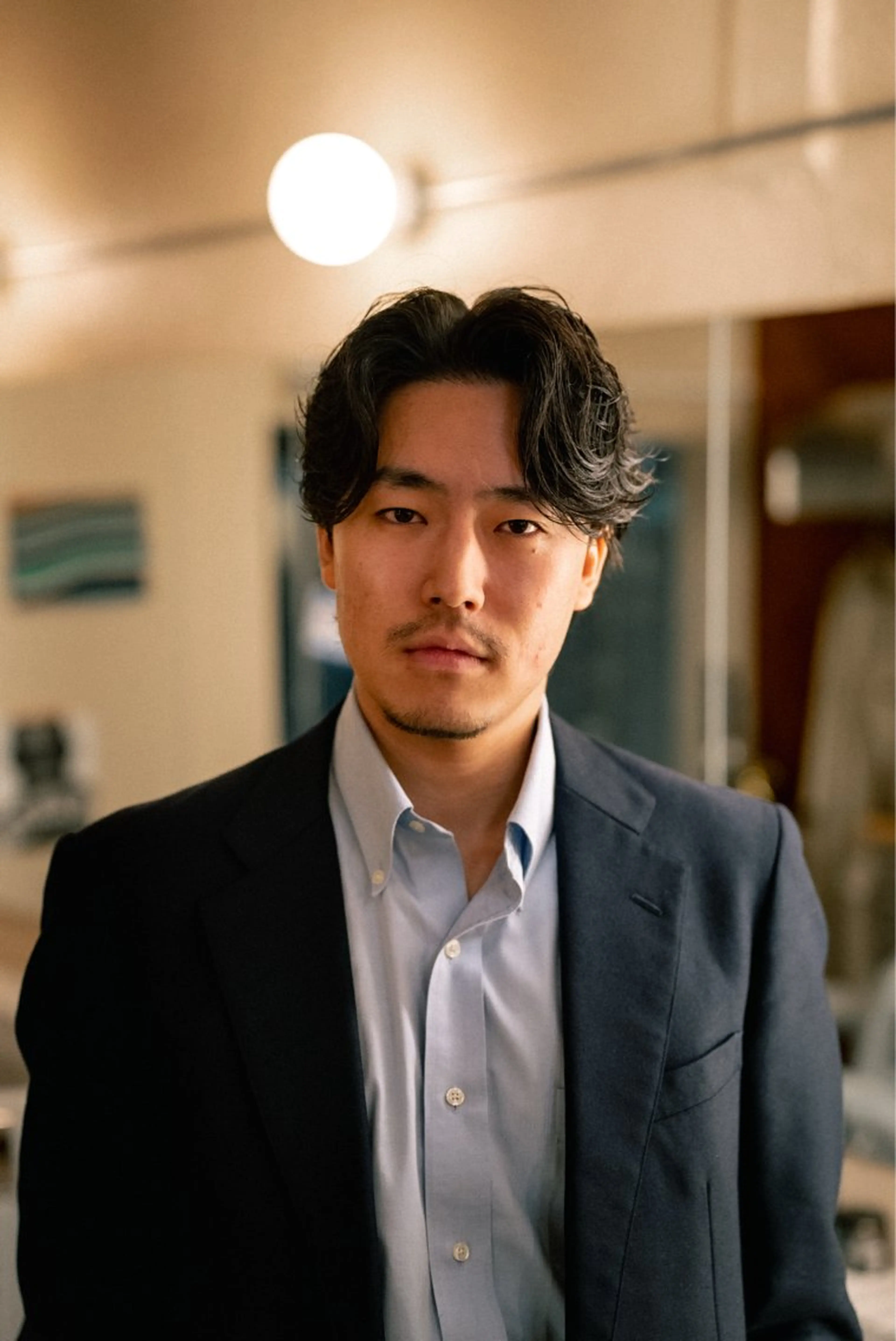 ミディアム カラー パーマ メンズ ミディアムパーマ メンズパーマ カット パーマ 🔗メンズサロン🔗 Kieのヘアスタイル