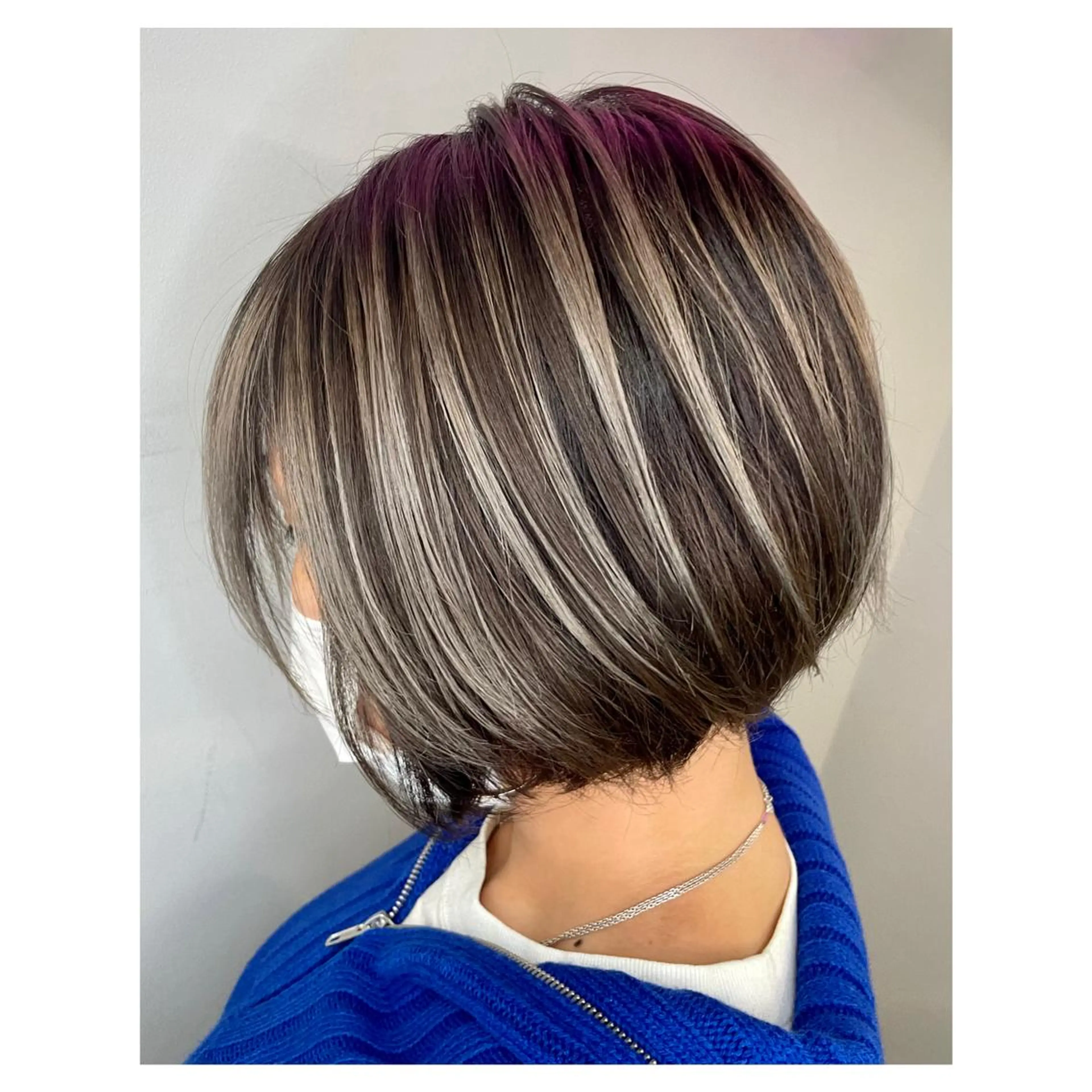 ミディアム カラー ヘアアレンジ アディクシーカラー アッシュ バレイヤージュ ベージュカラー ブリーチ 二ヶ月綺麗なデザイン カット/星野六三四のヘアスタイル
