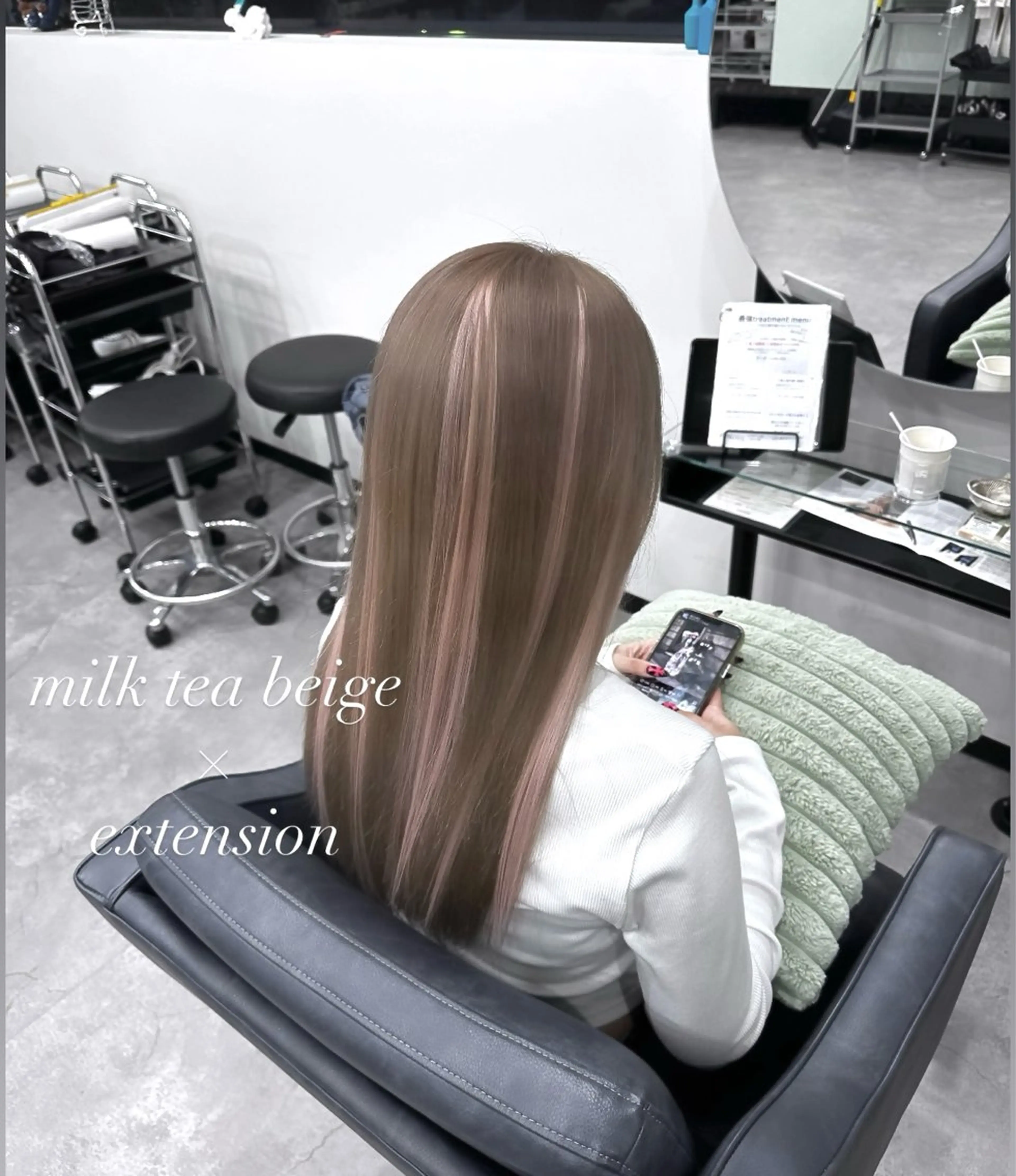 セミロング カラー ベージュカラー ブリーチ ハイライトカラー ミルクティーベージュ ピンクカラー ヘアカラー 透明感カラー/ メンズパーマ/竜希のヘアスタイル