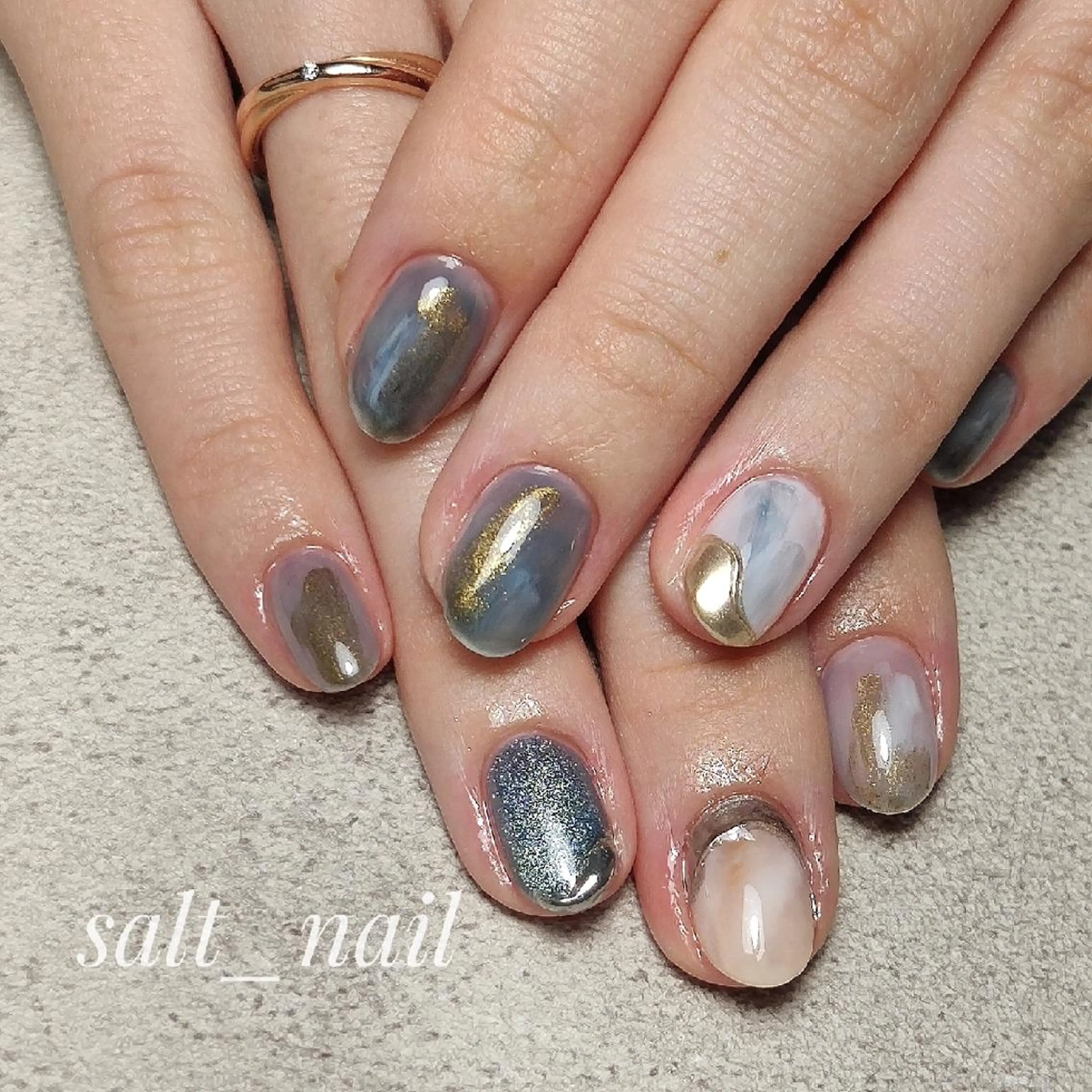 ネイル ニュアンスネイル ハンドネイル 個人サロン saltnailのネイルデザイン
