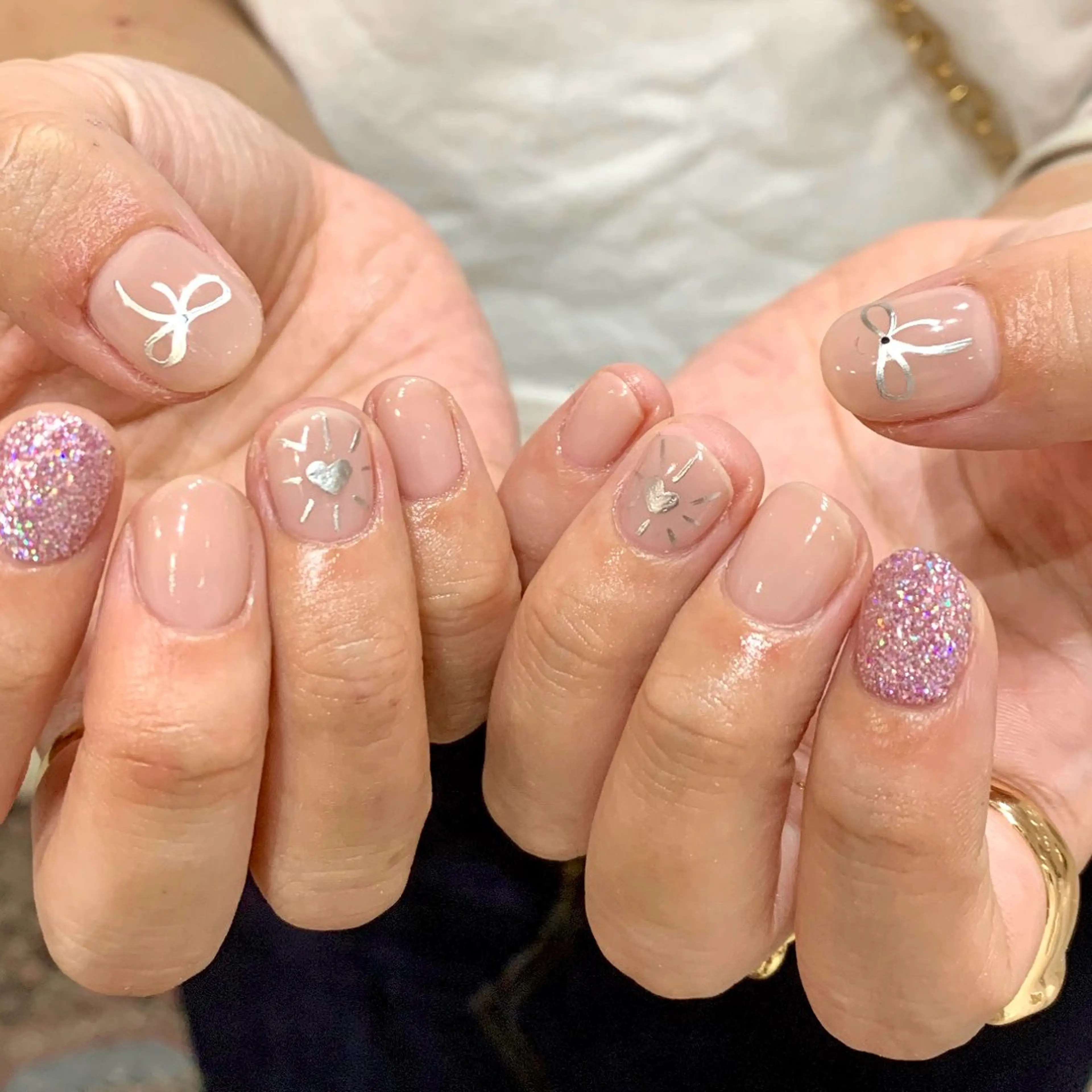 ネイル ハンドネイル 0203ムニムサン 💙Sayakaのネイルデザイン