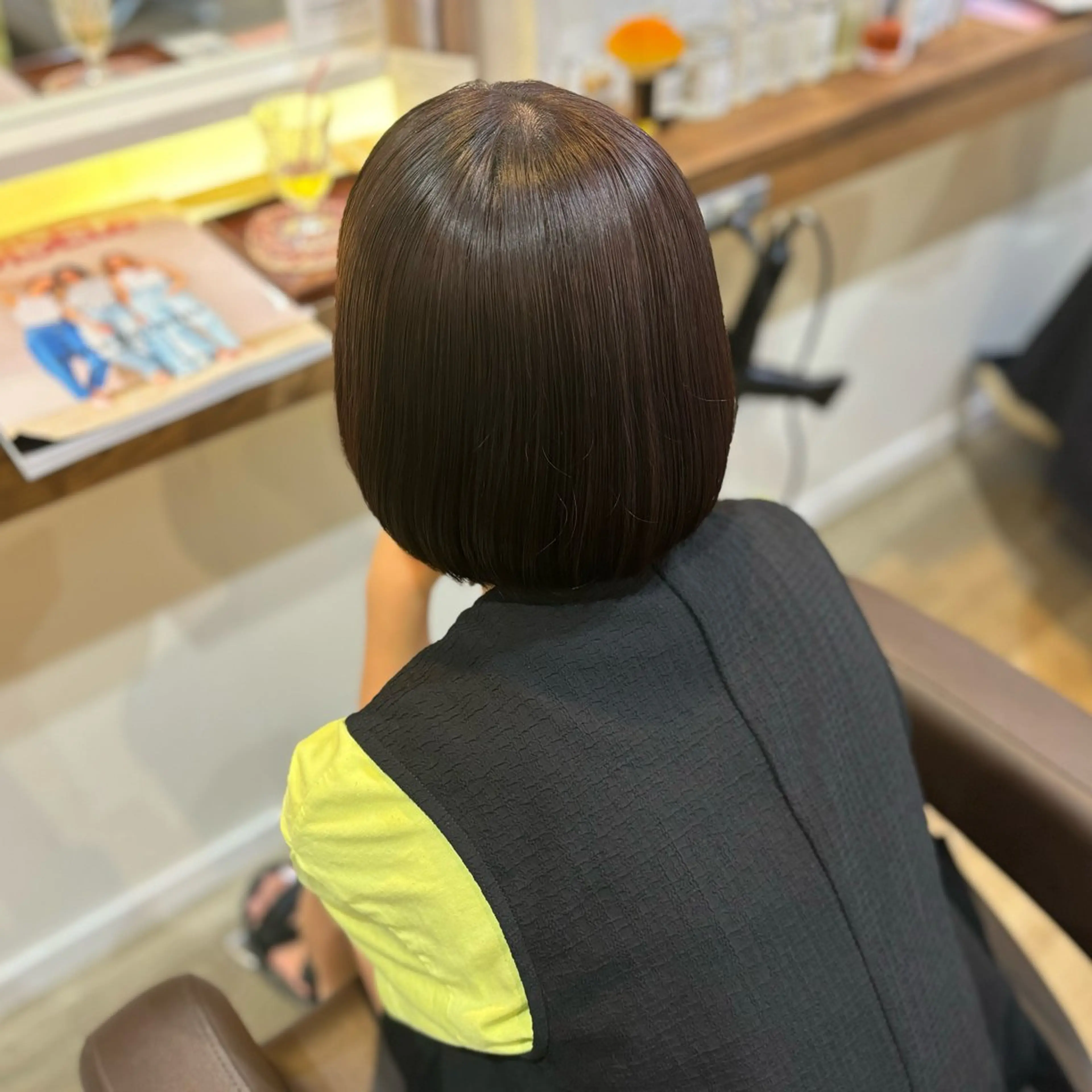 ミディアム ボブ カット 🎀ハイトーン/ 艶カラー/夕月🎀のヘアスタイル