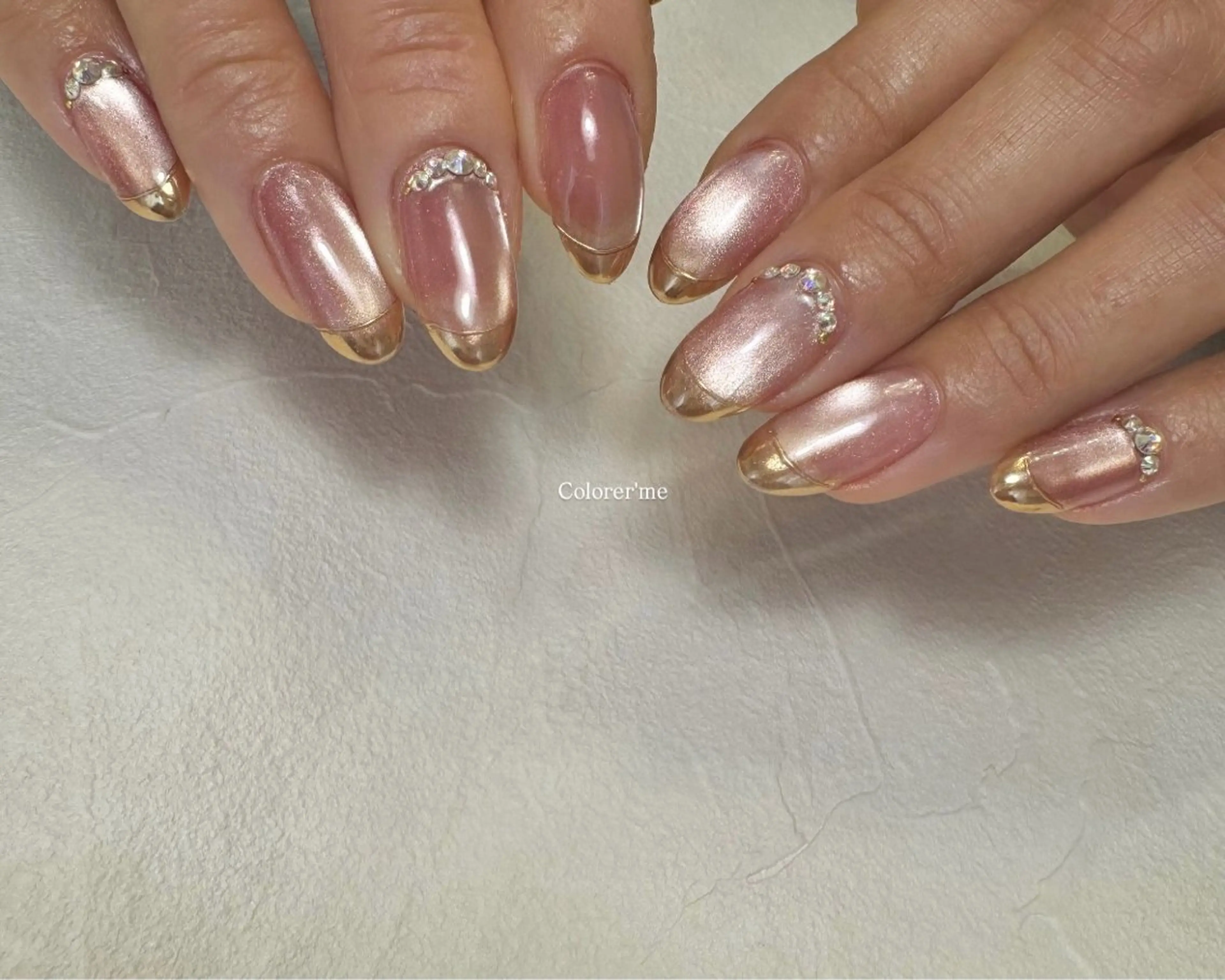 ネイル フレンチネイル マグネットネイル ミラーネイル ストーンネイル Colorer'me クロレミーのネイルデザイン