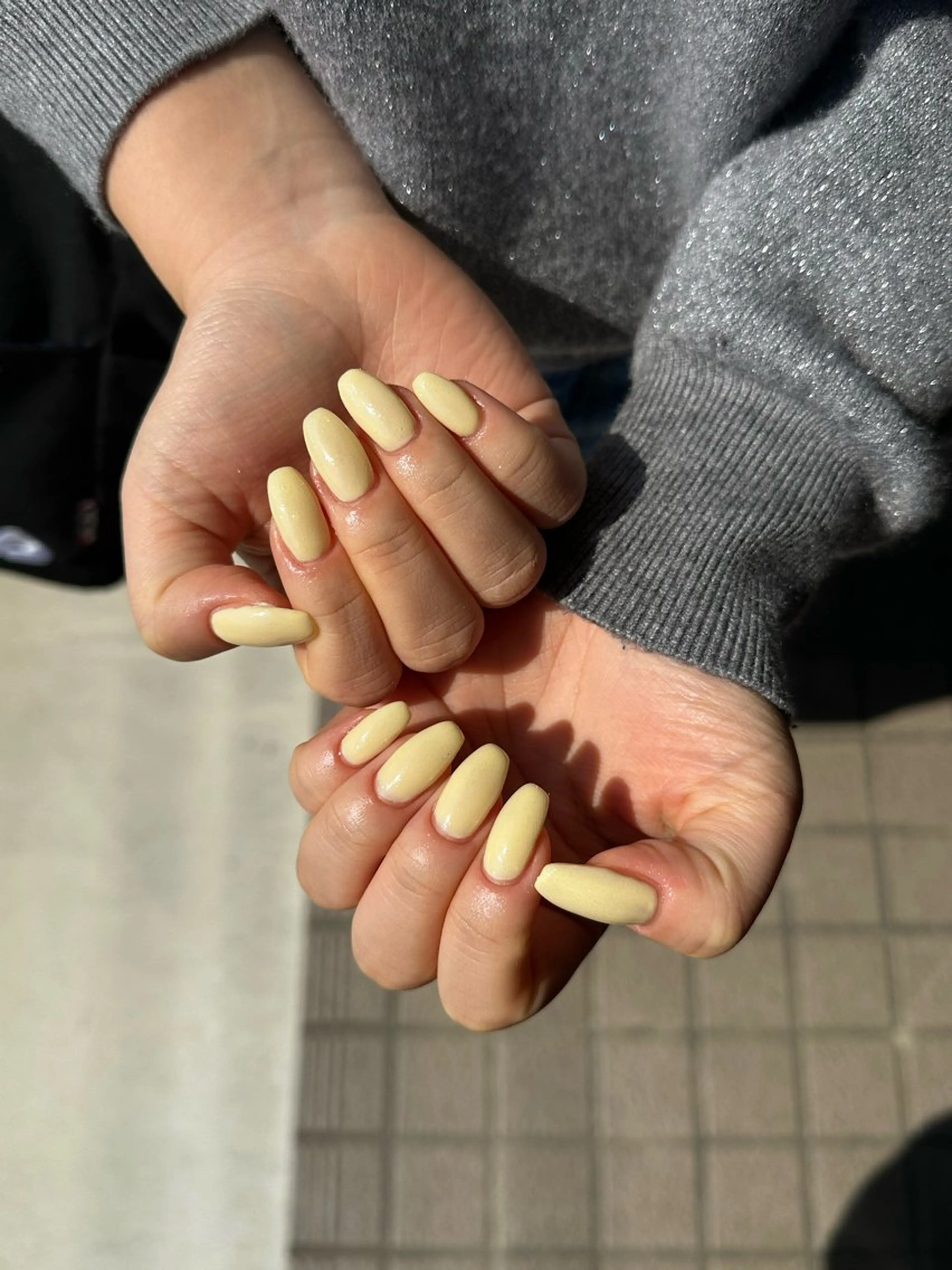 ネイル 黄色 ハンドネイル Sawa ︎︎𓂃⟡.·のネイルデザイン