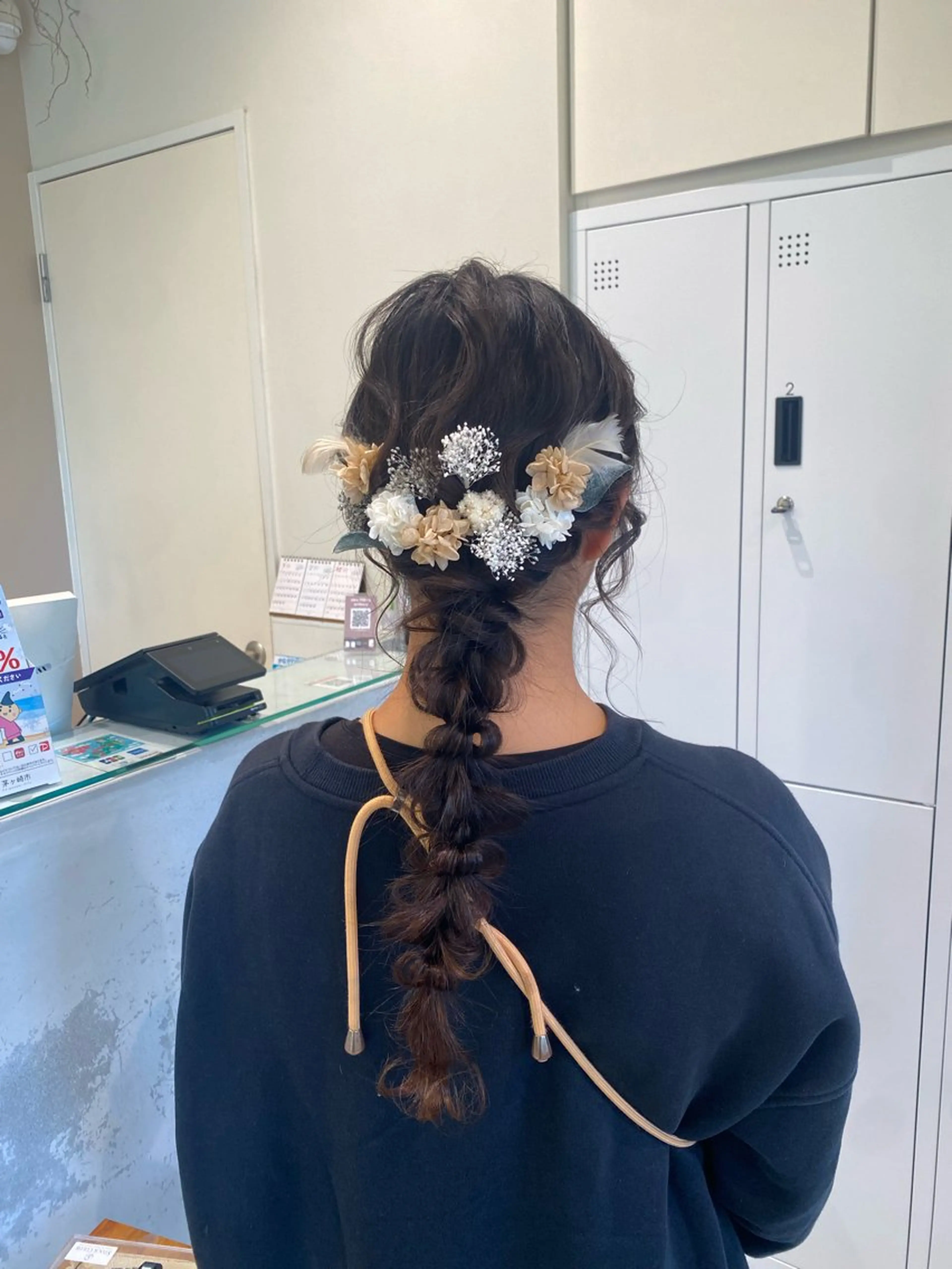 ロング ヘアアレンジ 暖色カラー /ヘアアレンジ/花鈴のヘアスタイル