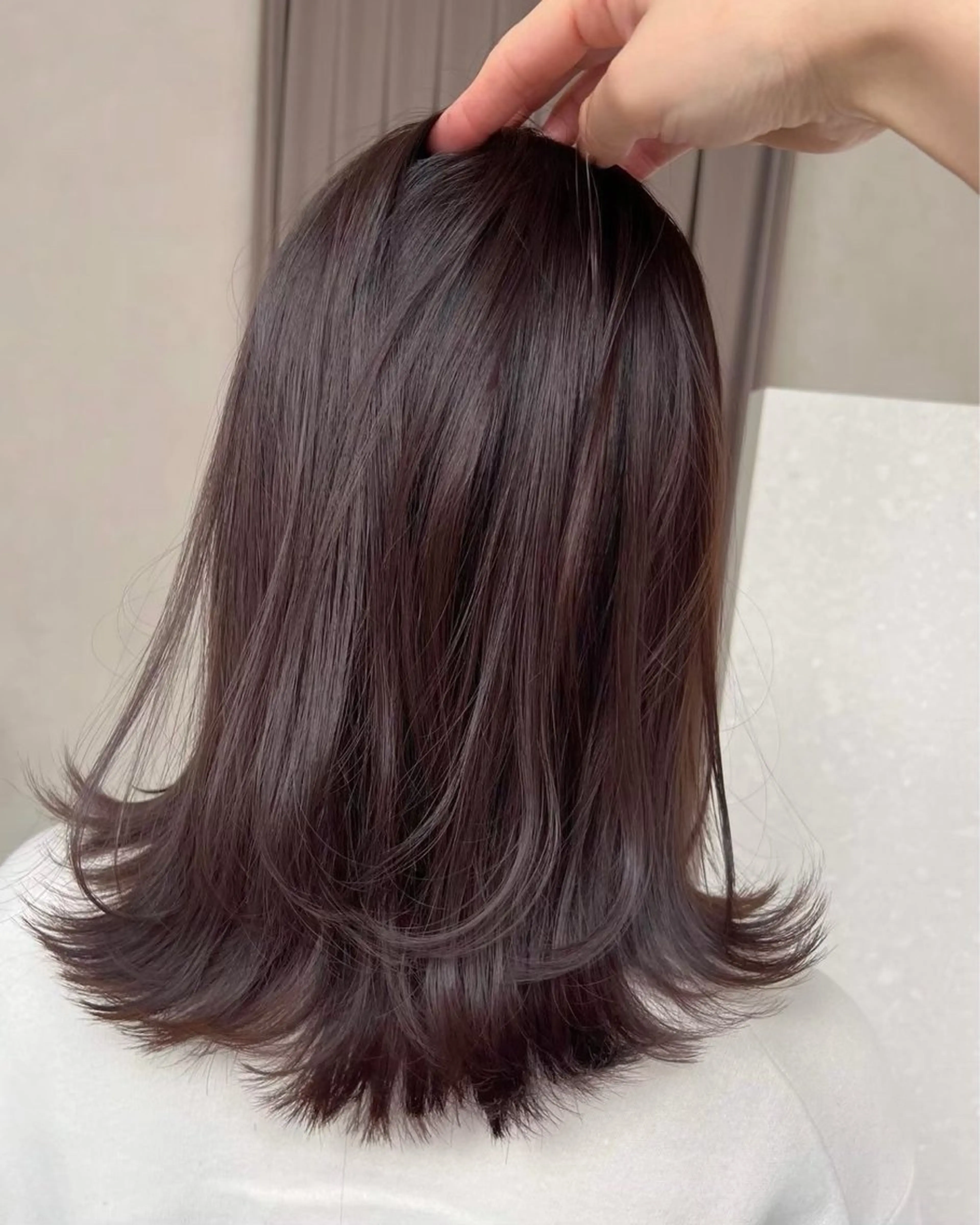 ロング 上場 健史のヘアスタイル