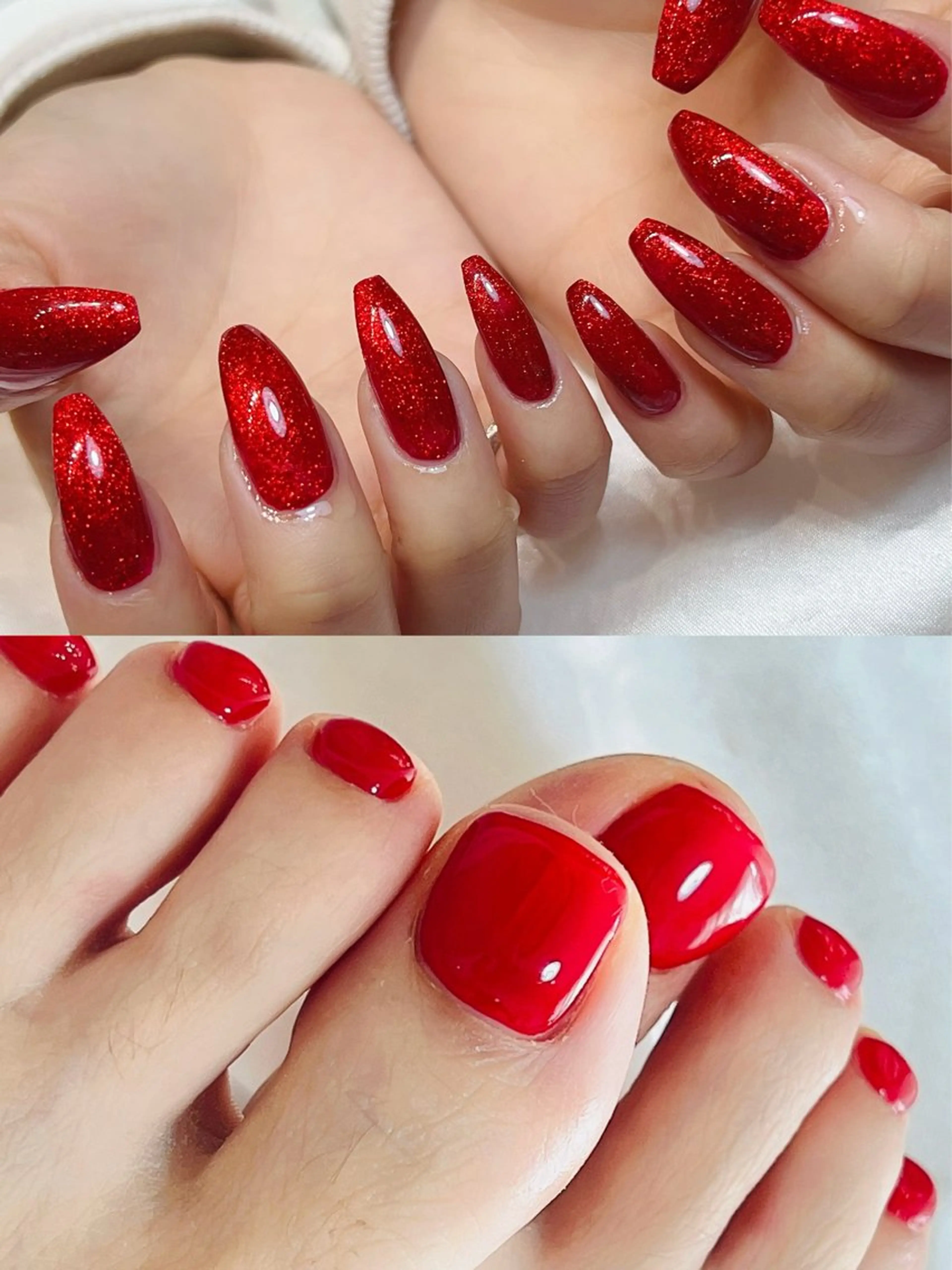 ネイル フットネイル ワンカラーネイル bijou nails　蓮のネイルデザイン
