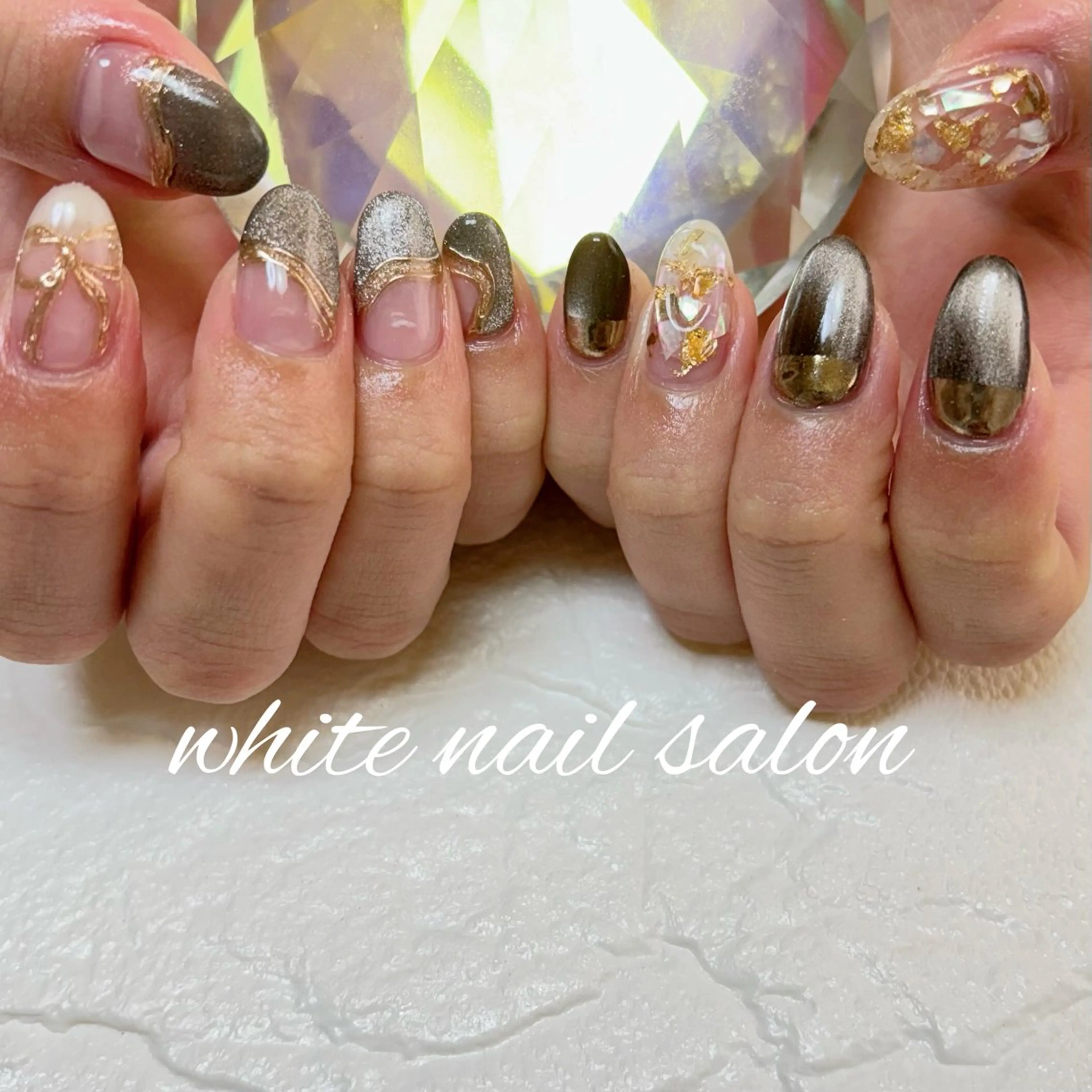 ネイル フットネイル 持ち込み ハンドネイル white nail salonのネイルデザイン