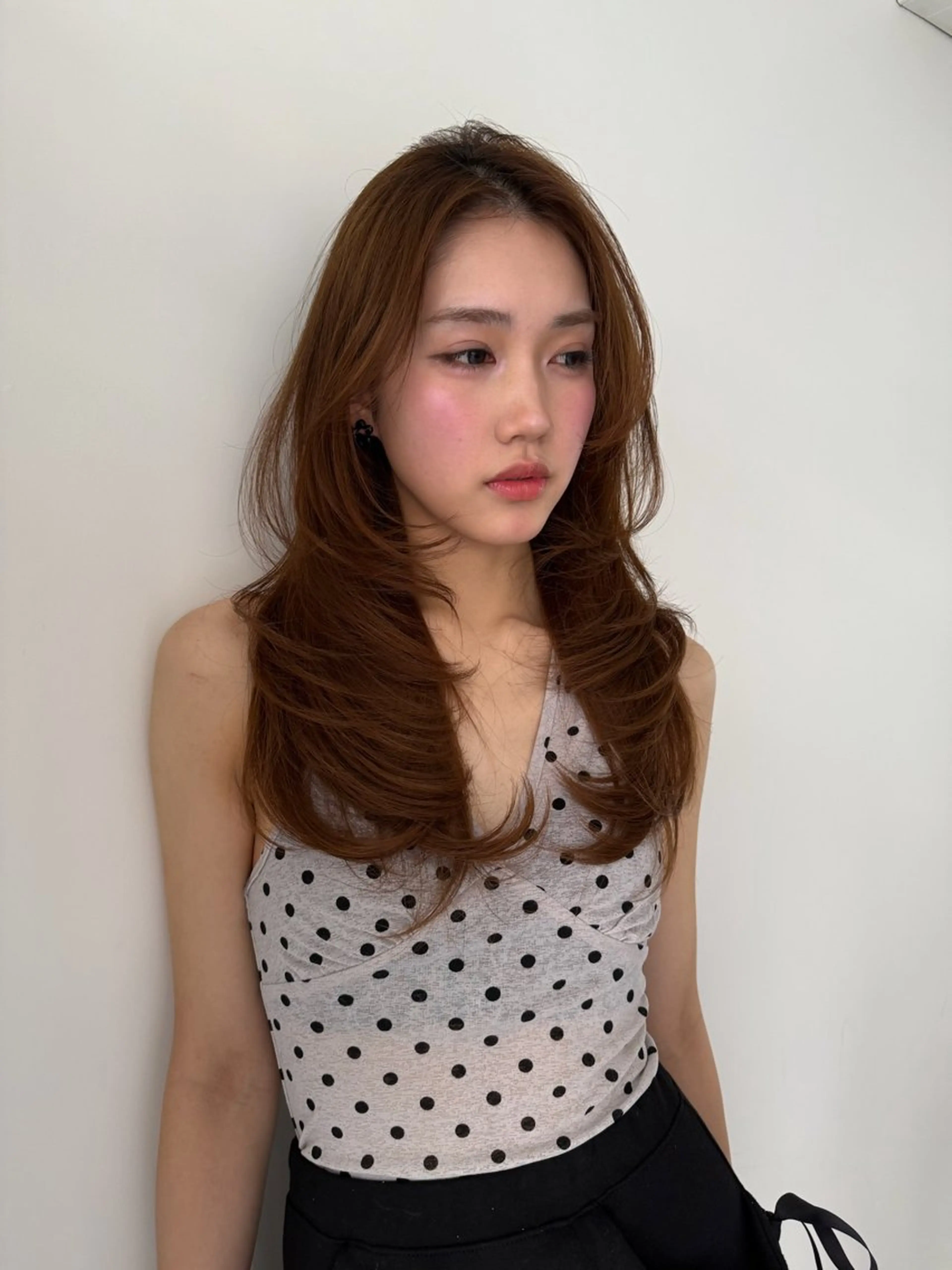 ロング レイヤーカット カット 立川🤍韓国ヘア/ レイヤー🇰🇷🖤のヘアスタイル