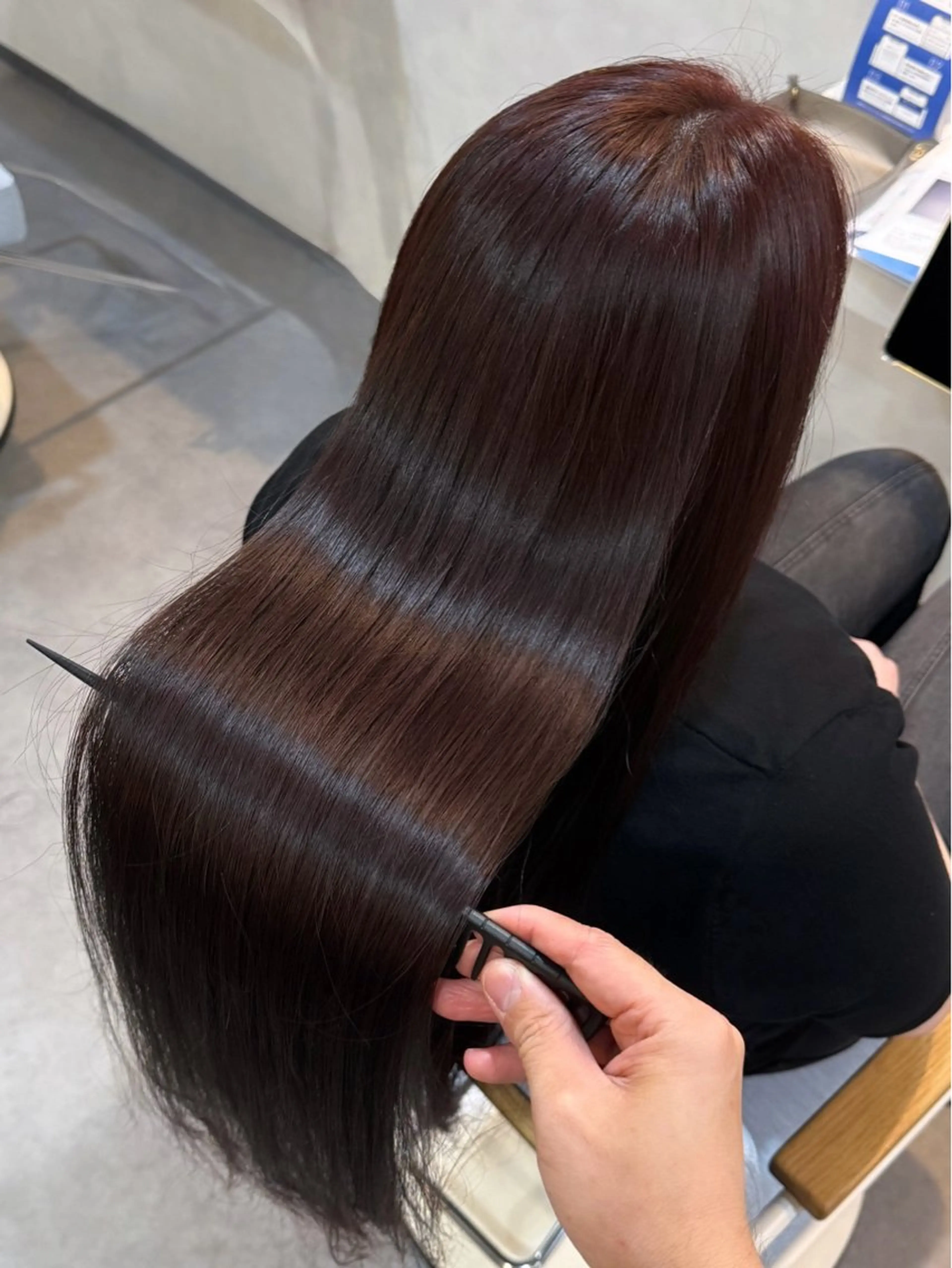 ロング ハイライト 髪質改善 縮毛矯正 カット ヘアカラー トリートメント 髪のお悩みお任せ ください坂 要司のヘアスタイル