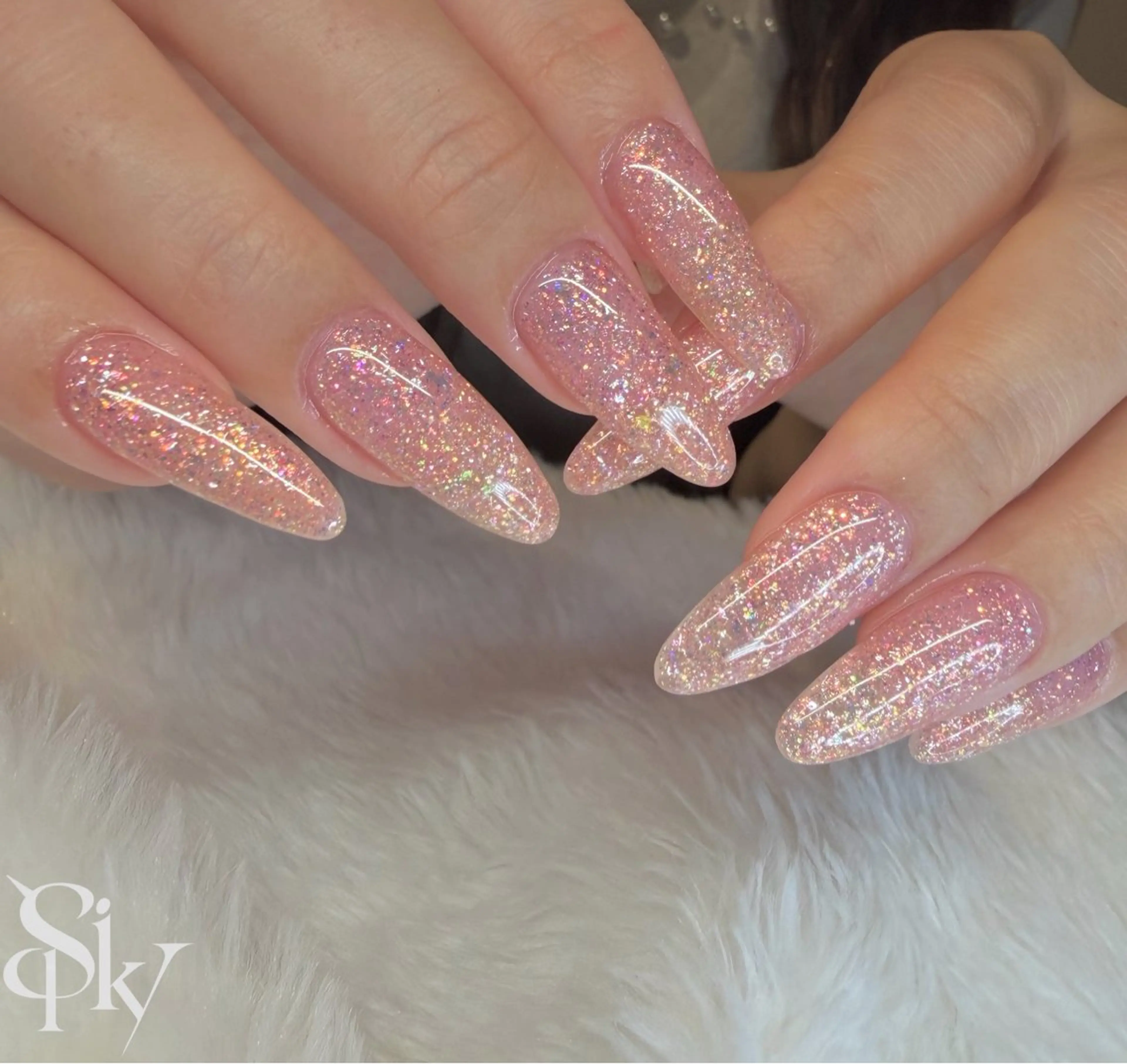 ネイル 長さ出し ジェルネイル ハンドネイル Spiky とうげ ふうかのネイルデザイン