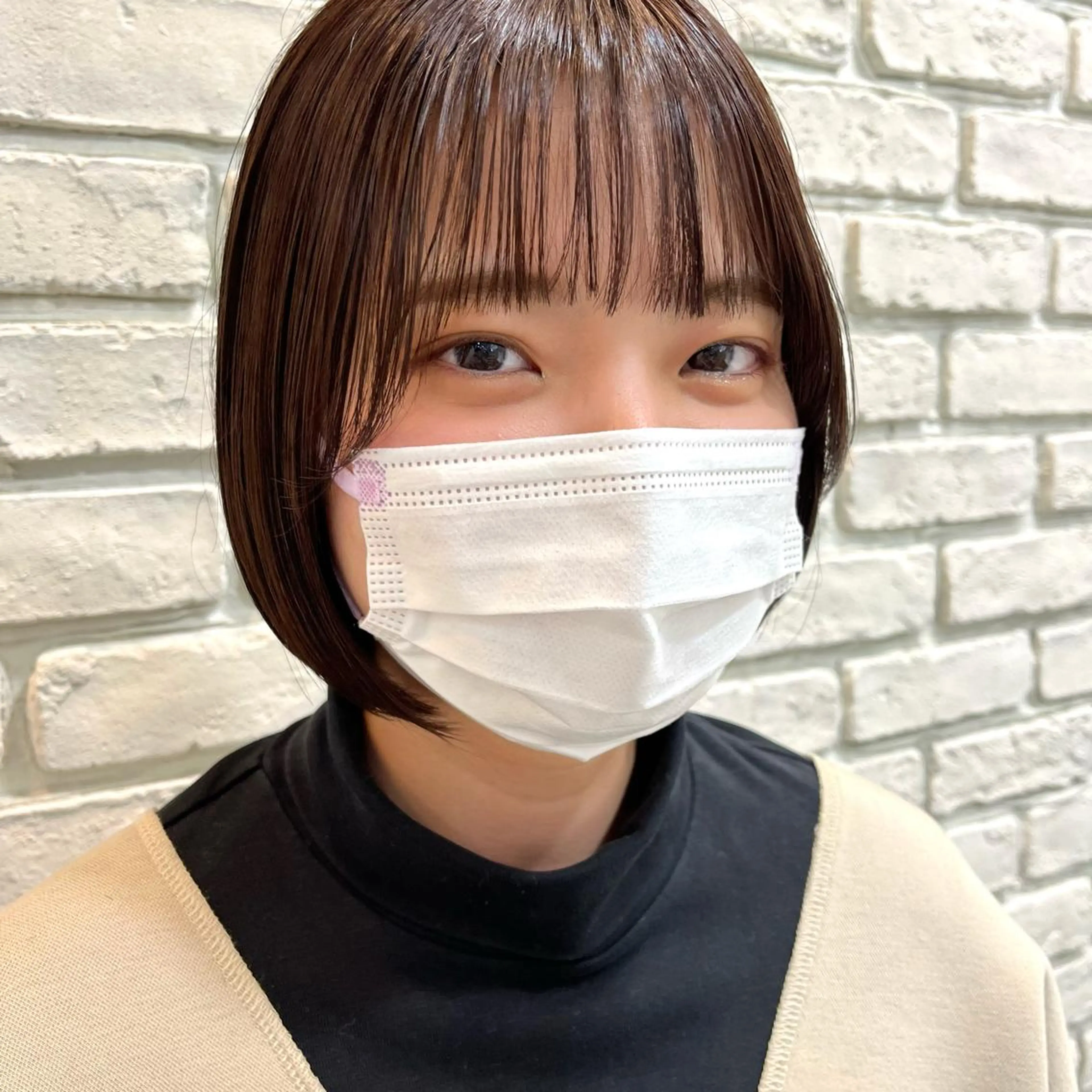 ショート カラー ブラウンカラー ピンクカラー ピンクブラウン ボブ SOYON 🤍CHIZU🤍.のヘアスタイル