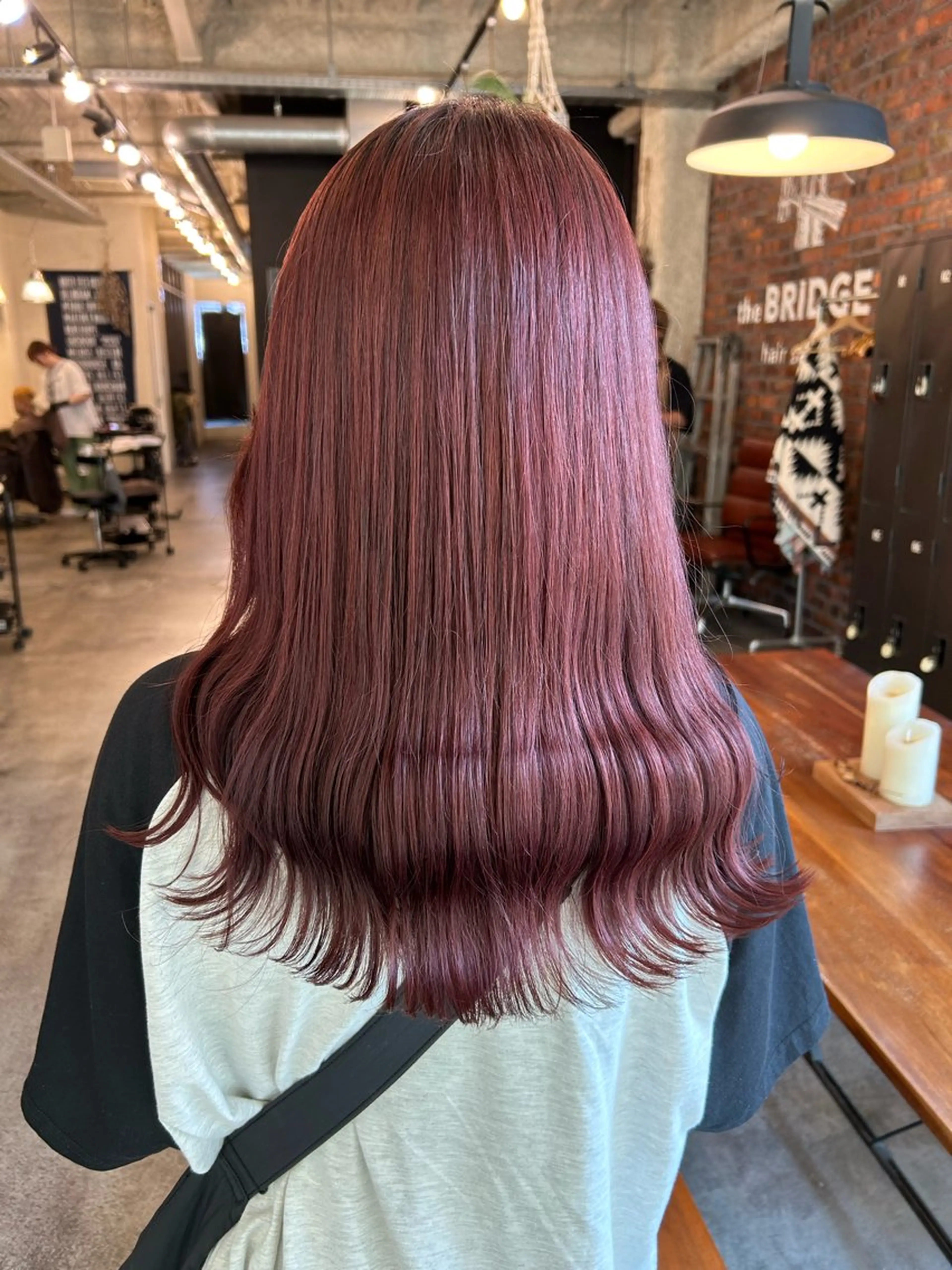 ミディアム カラー ピンクカラー ヘアカラー the BRIDGE 加藤みのりのヘアスタイル