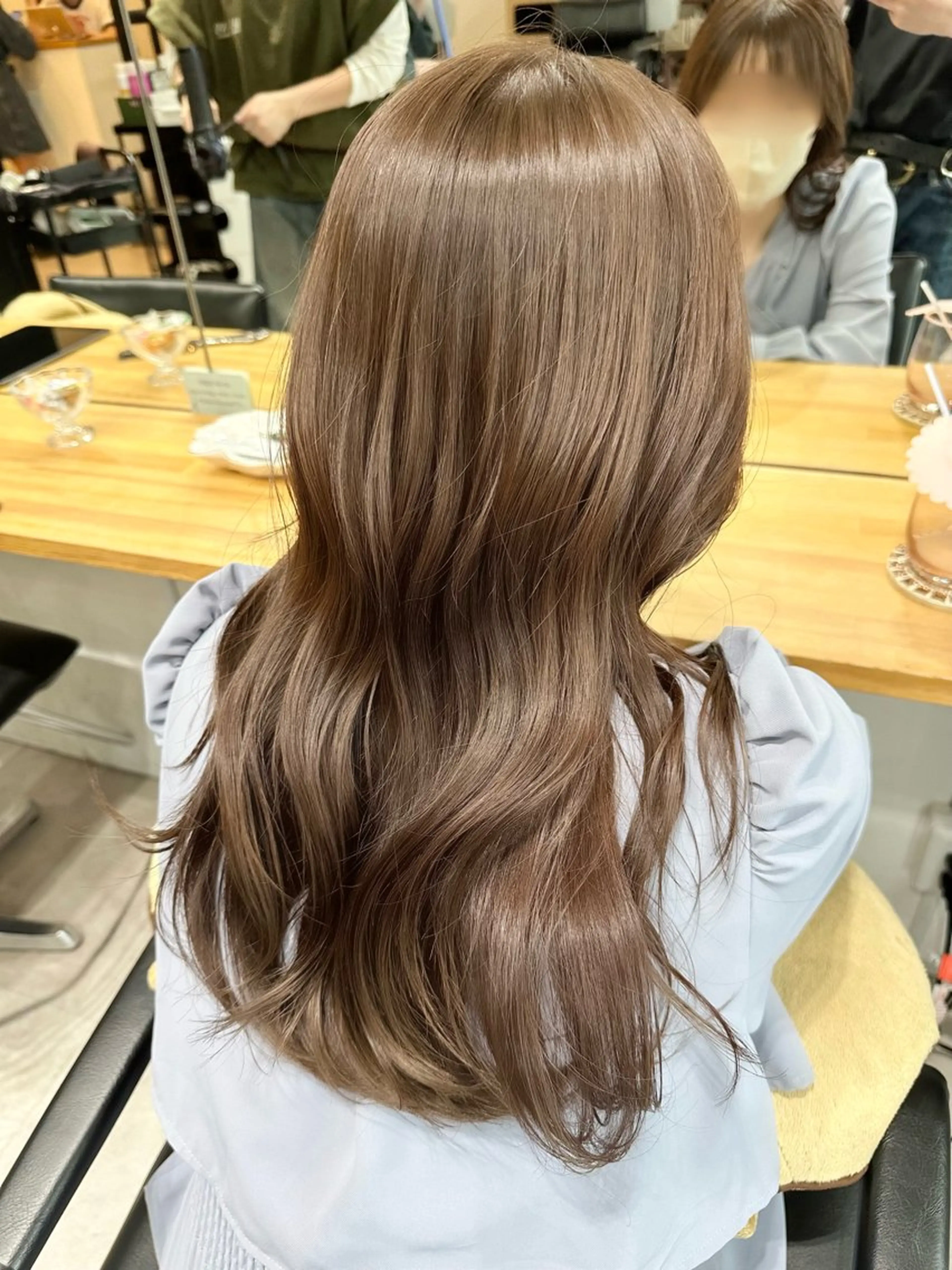ミディアム カット ヘアカラー トリートメント ✨透明感カラー/縮毛 恵比寿HAYATO✨のヘアスタイル