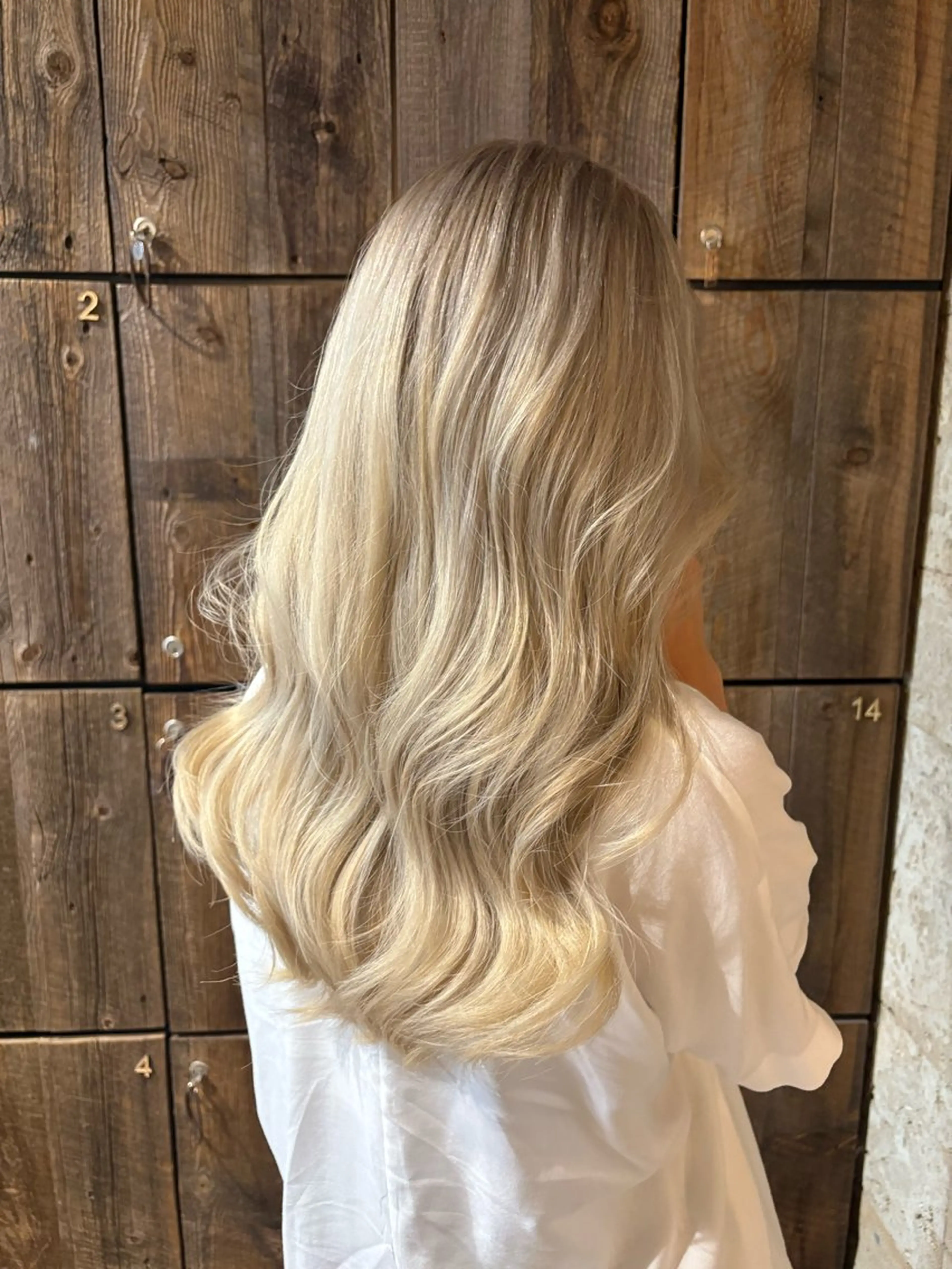 ロング カラー ヘアアレンジ ベージュカラー ホワイトベージュ 名駅/垢抜けカラー/ 髪質改善/リナ♡のヘアスタイル