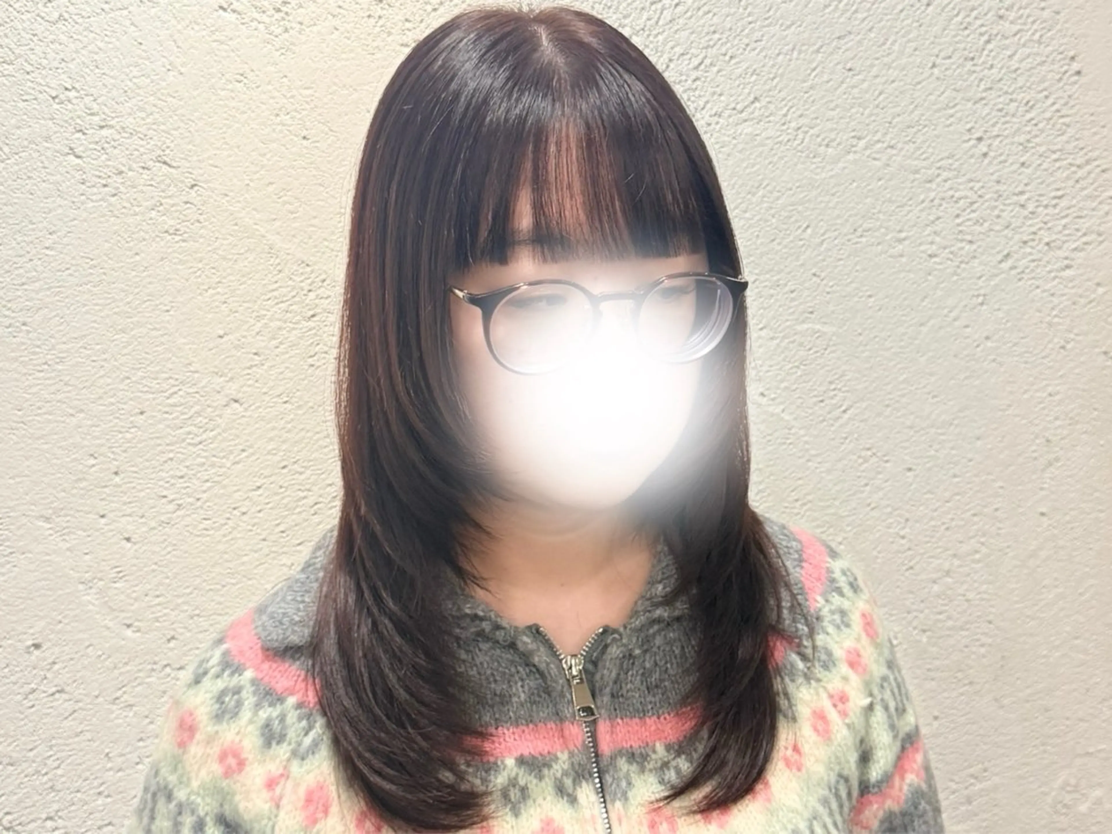 ロング ピンクブラウン レイヤーカット カットモデル 募集💎NANA💎のヘアスタイル
