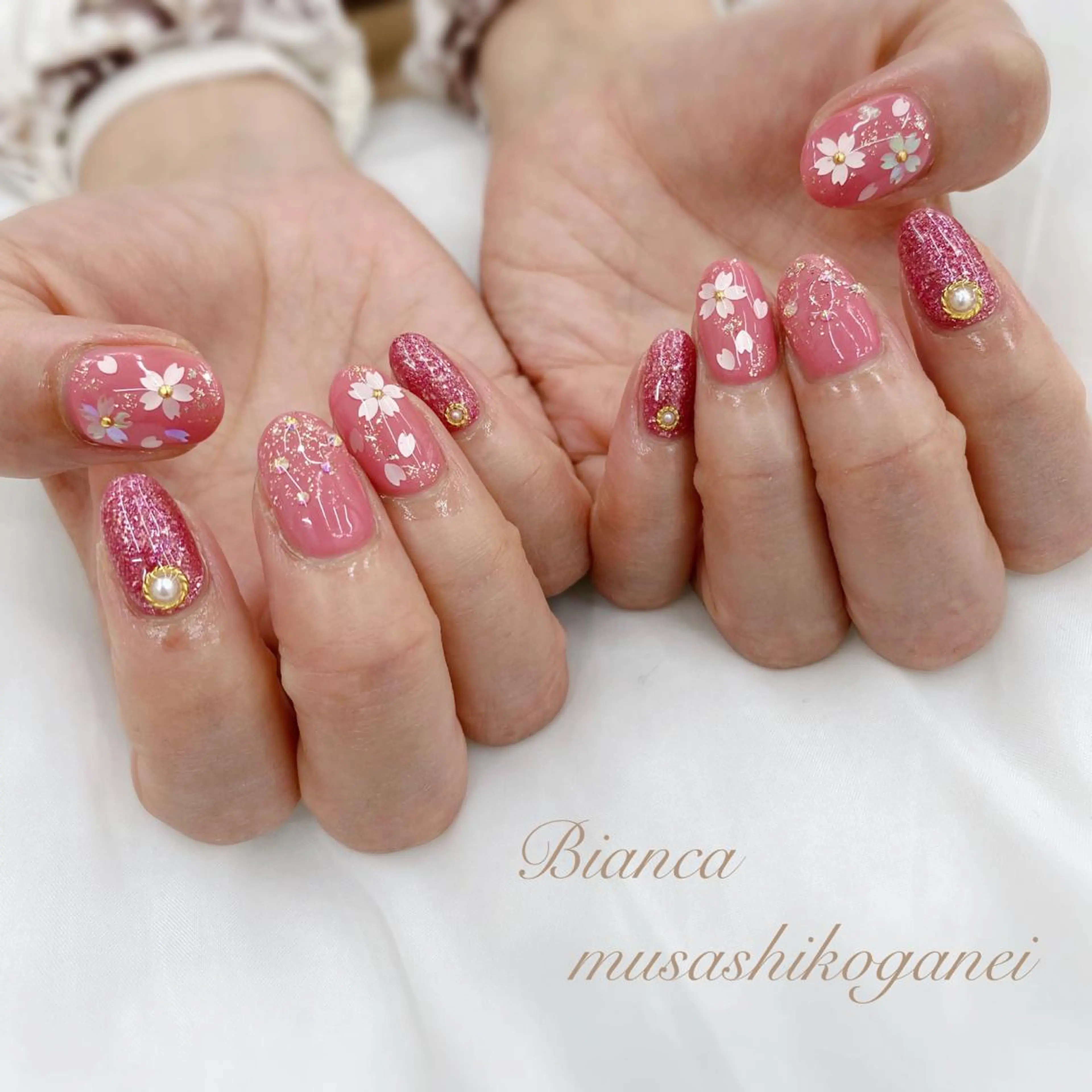 ネイル ハンドネイル Bianca 武蔵小金井　しぎはらのネイルデザイン
