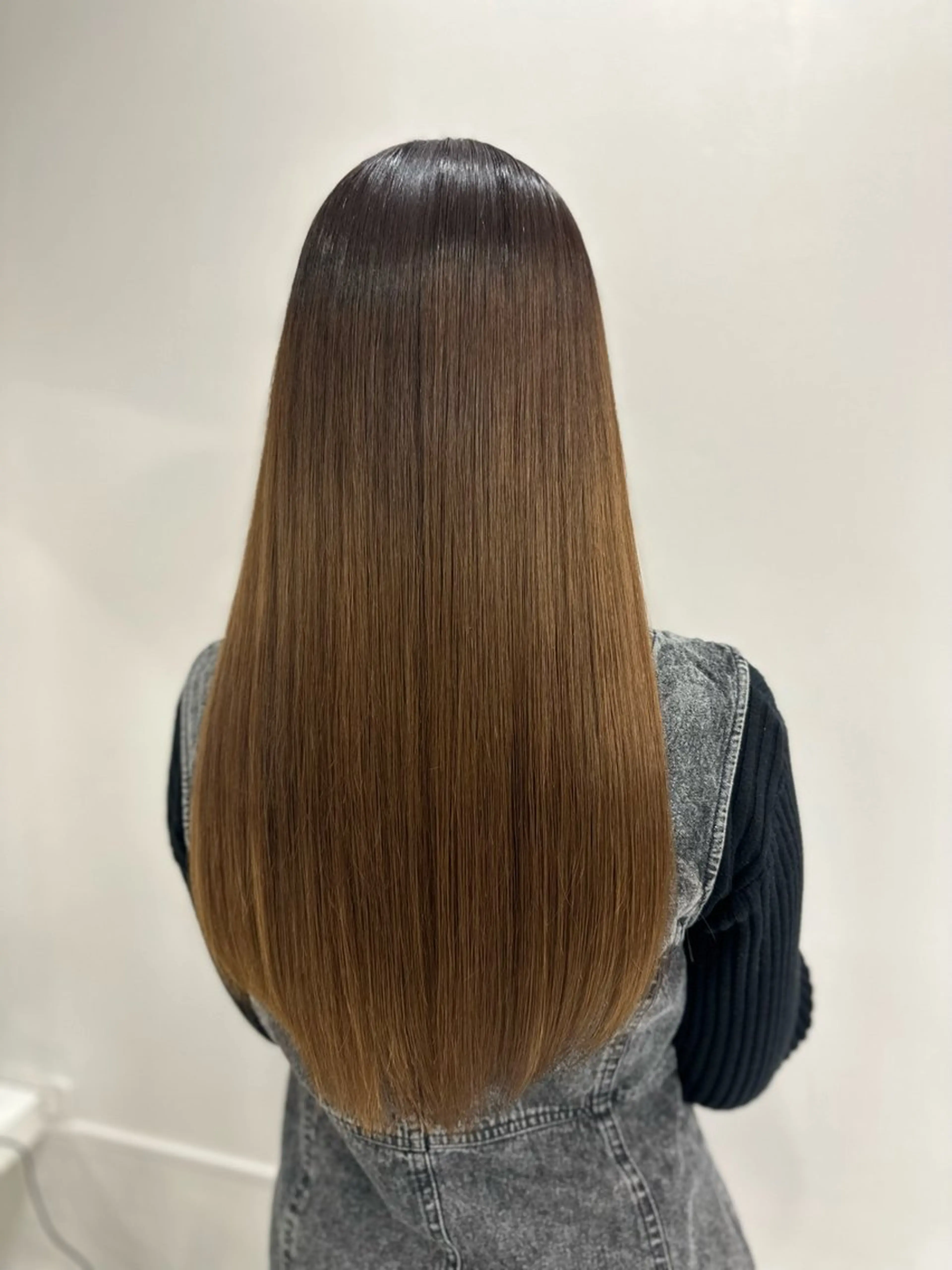 ロング パーマ カット 縮毛矯正 髪質改善/縮毛矯正 /レイヤー岡部のヘアスタイル