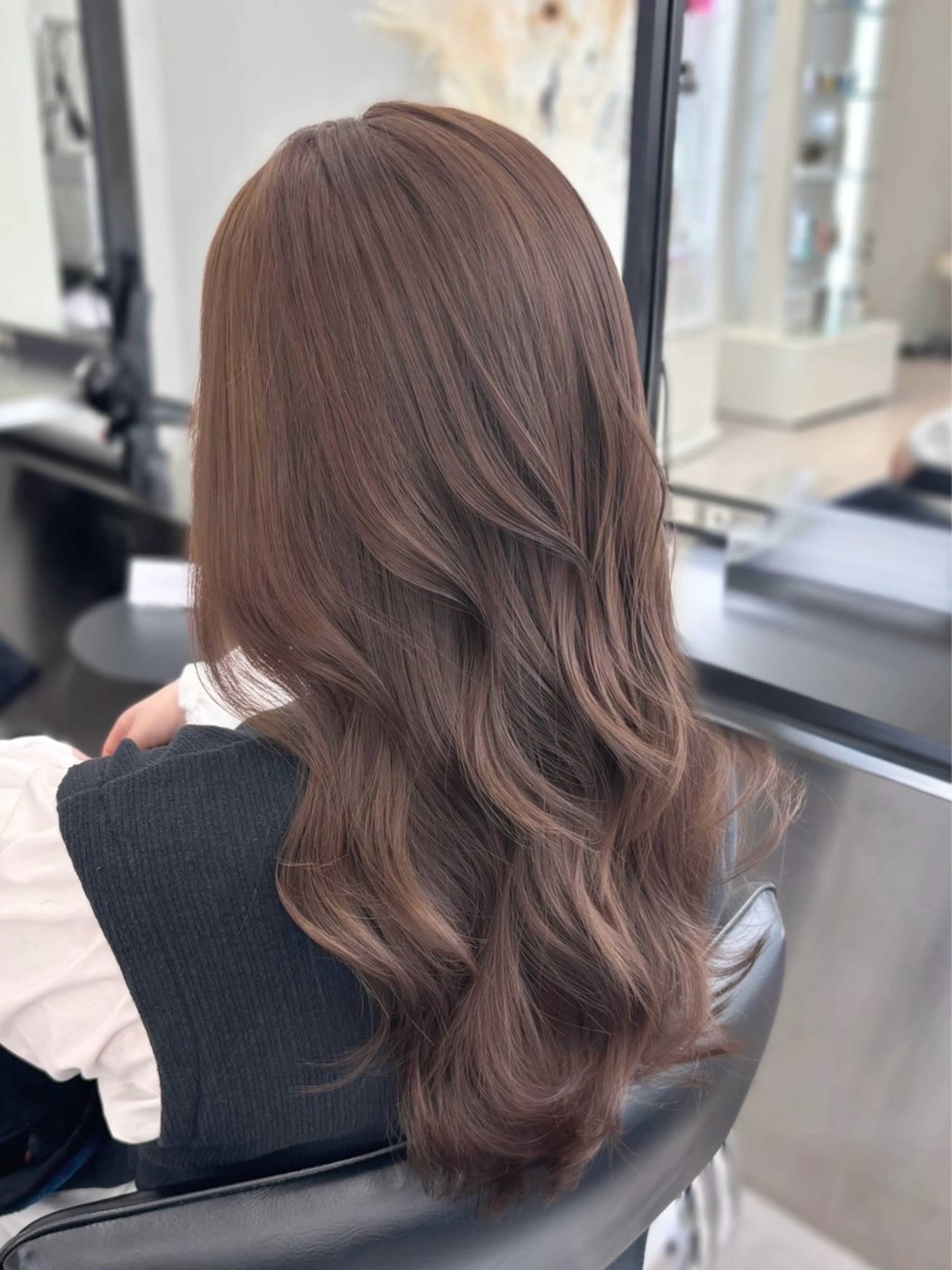 ロング カラー ヘアカラー トリートメント ブリーチなし/透明感 NONO💖のヘアスタイル