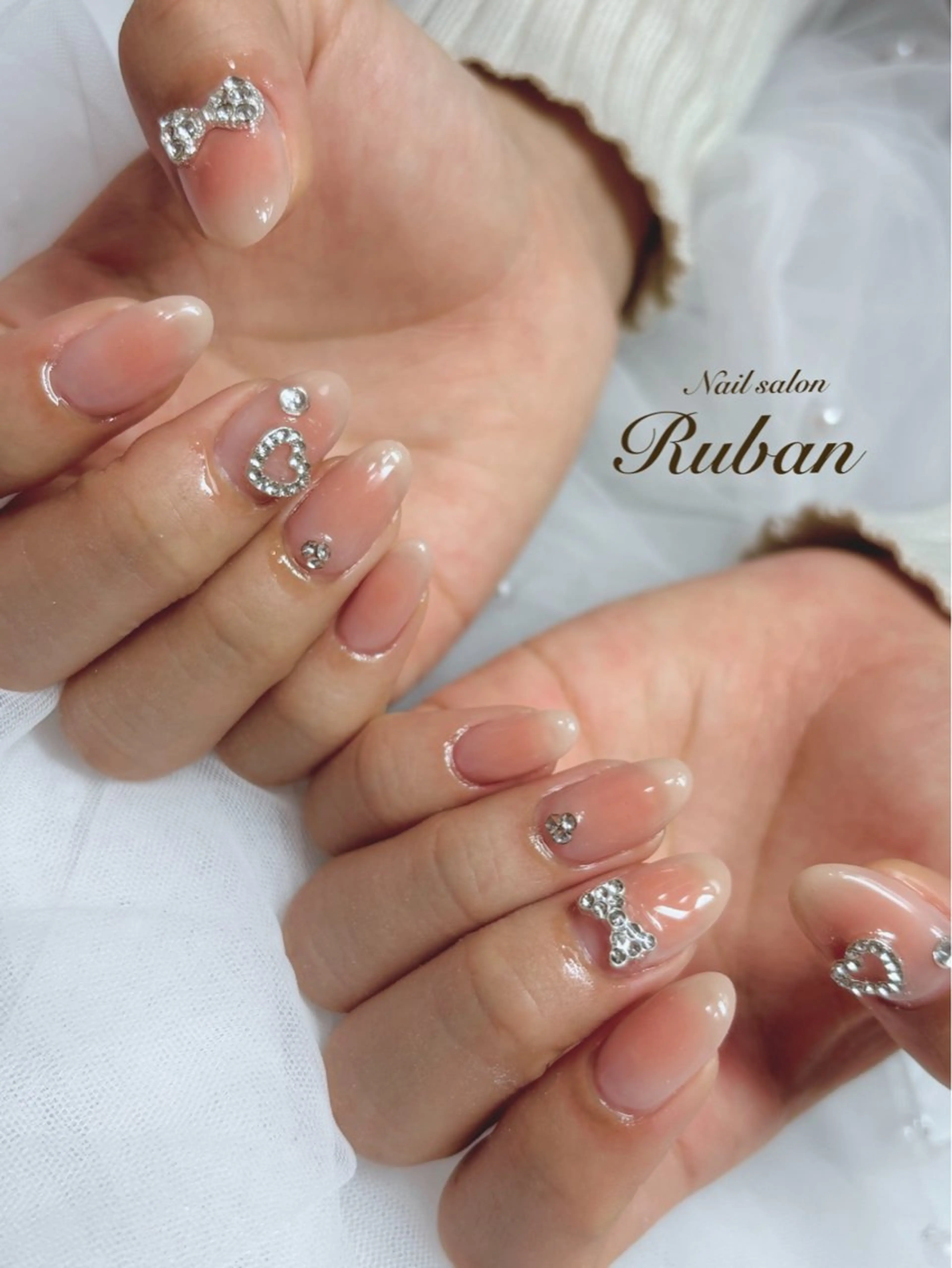 ネイル アートネイル チークネイル 持ち込み Nail salon Rubanのネイルデザイン