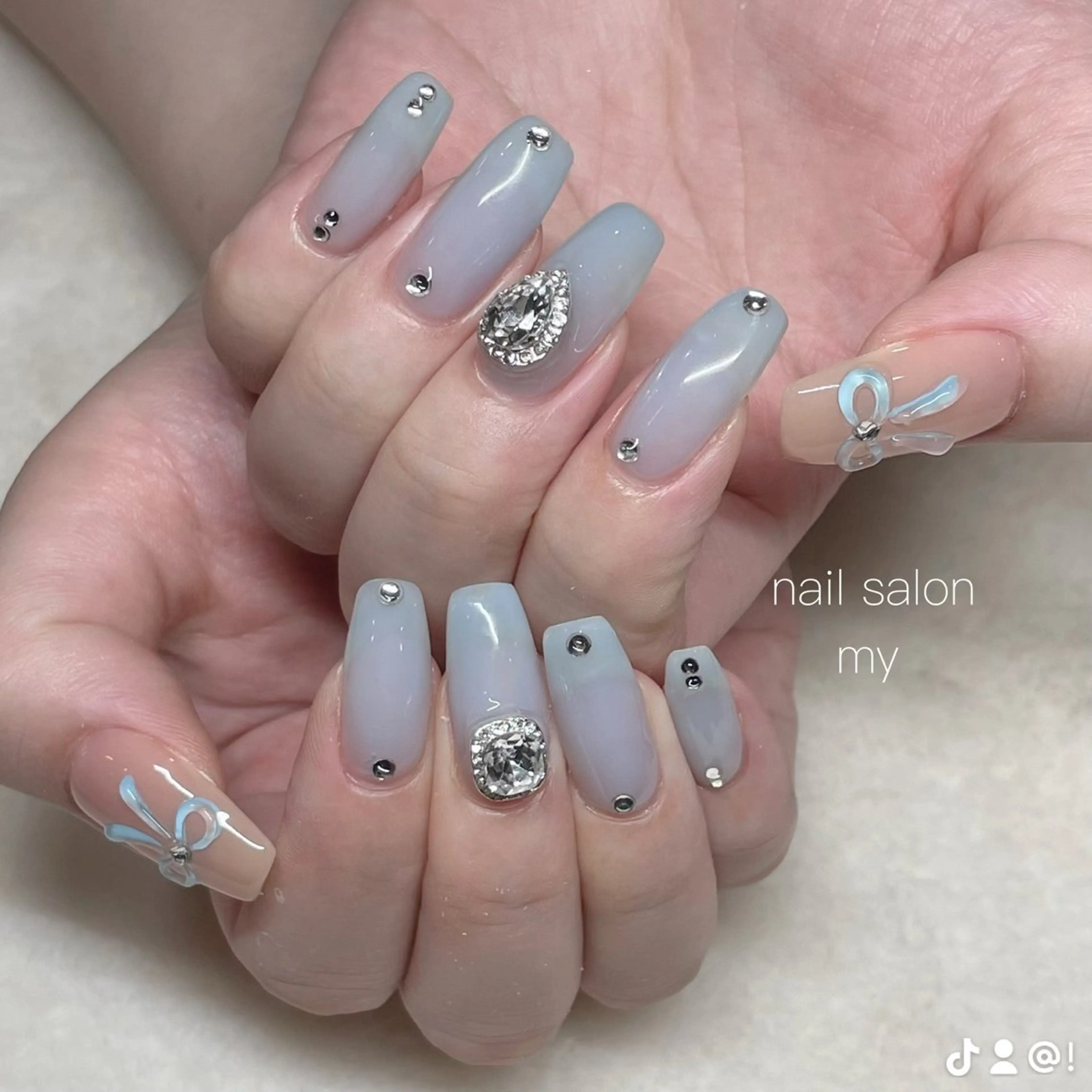 ネイル 韓国ネイル ニュアンスネイル ワンホンネイル NailSalon MYのネイルデザイン