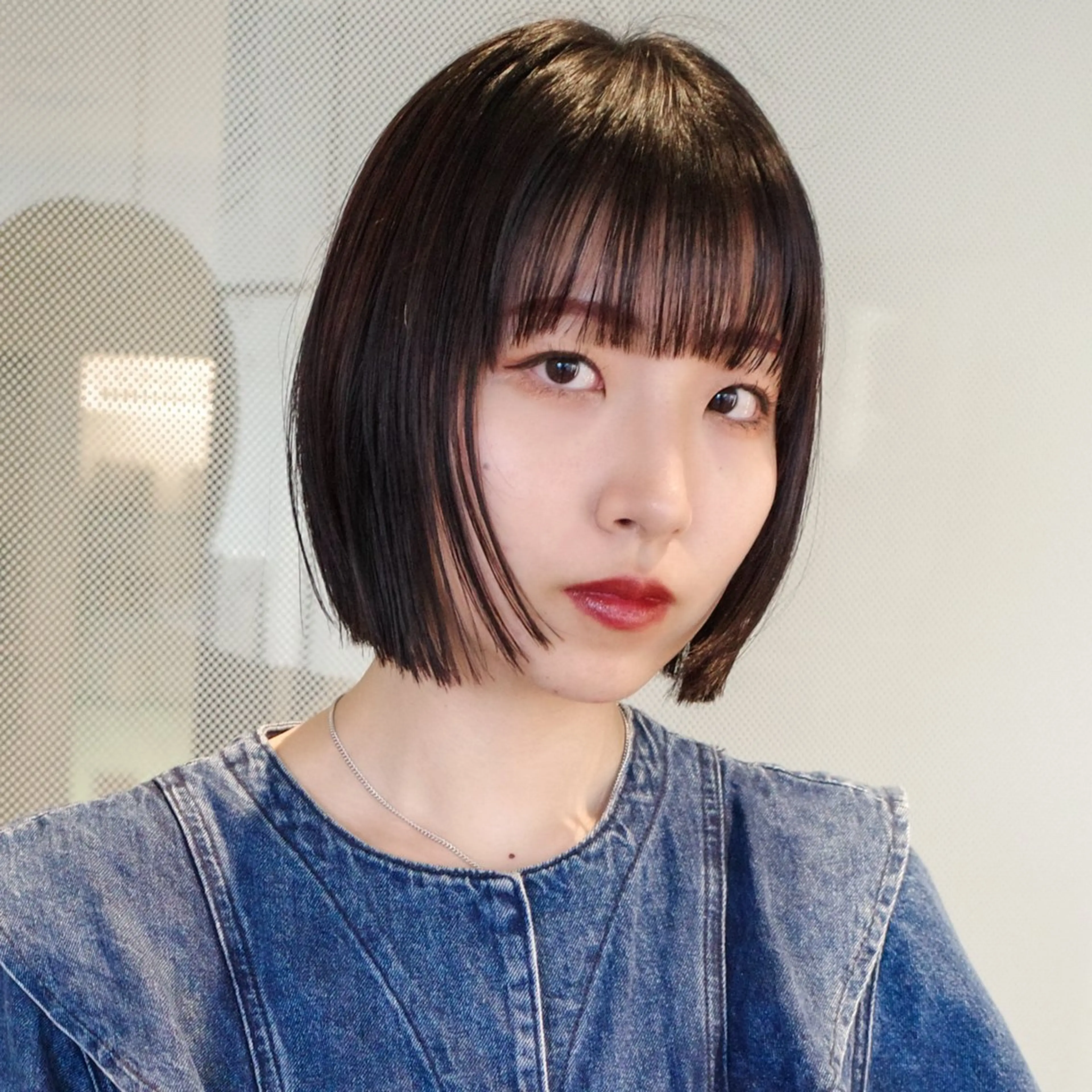 【うねり・広がり改善】縮毛矯正×ボブ✂︎‪　　　　　カット＋縮毛矯正＋𝑲𝑬𝑹𝑨𝑺𝑻𝑨𝑺𝑬トリートメントの写真