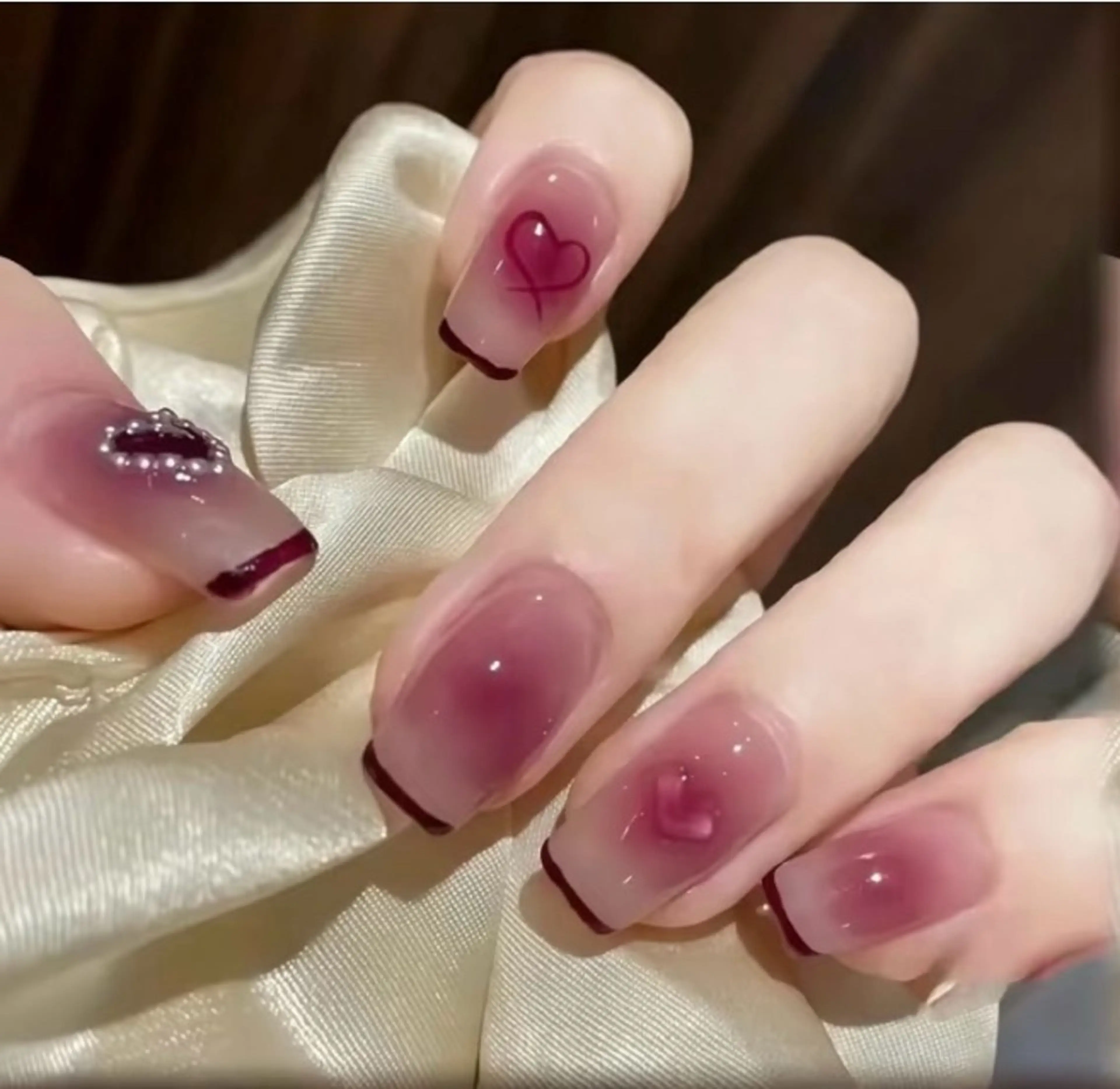 ネイル ハンドネイル H3 Nail Tsuki🦋💙のネイルデザイン