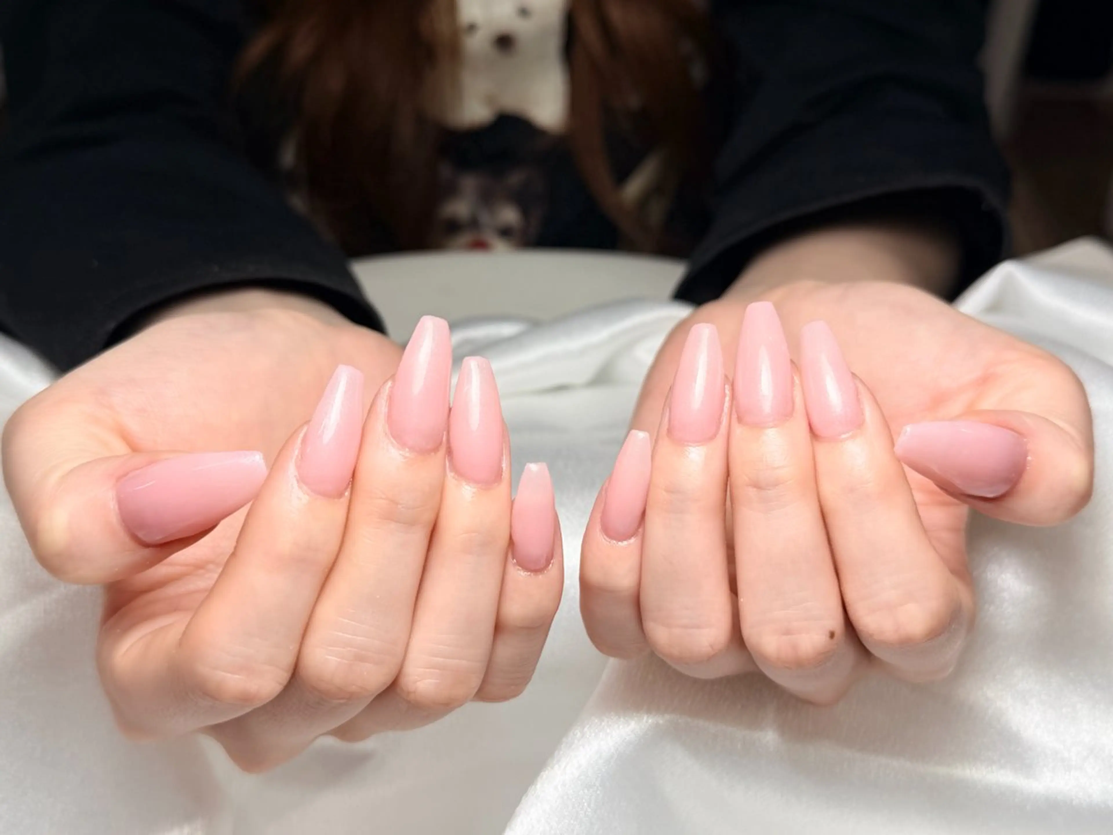 ネイル オーロラネイル ブルー チークネイル フットネイル フレンチネイル ハンドネイル GIN NAILのネイルデザイン