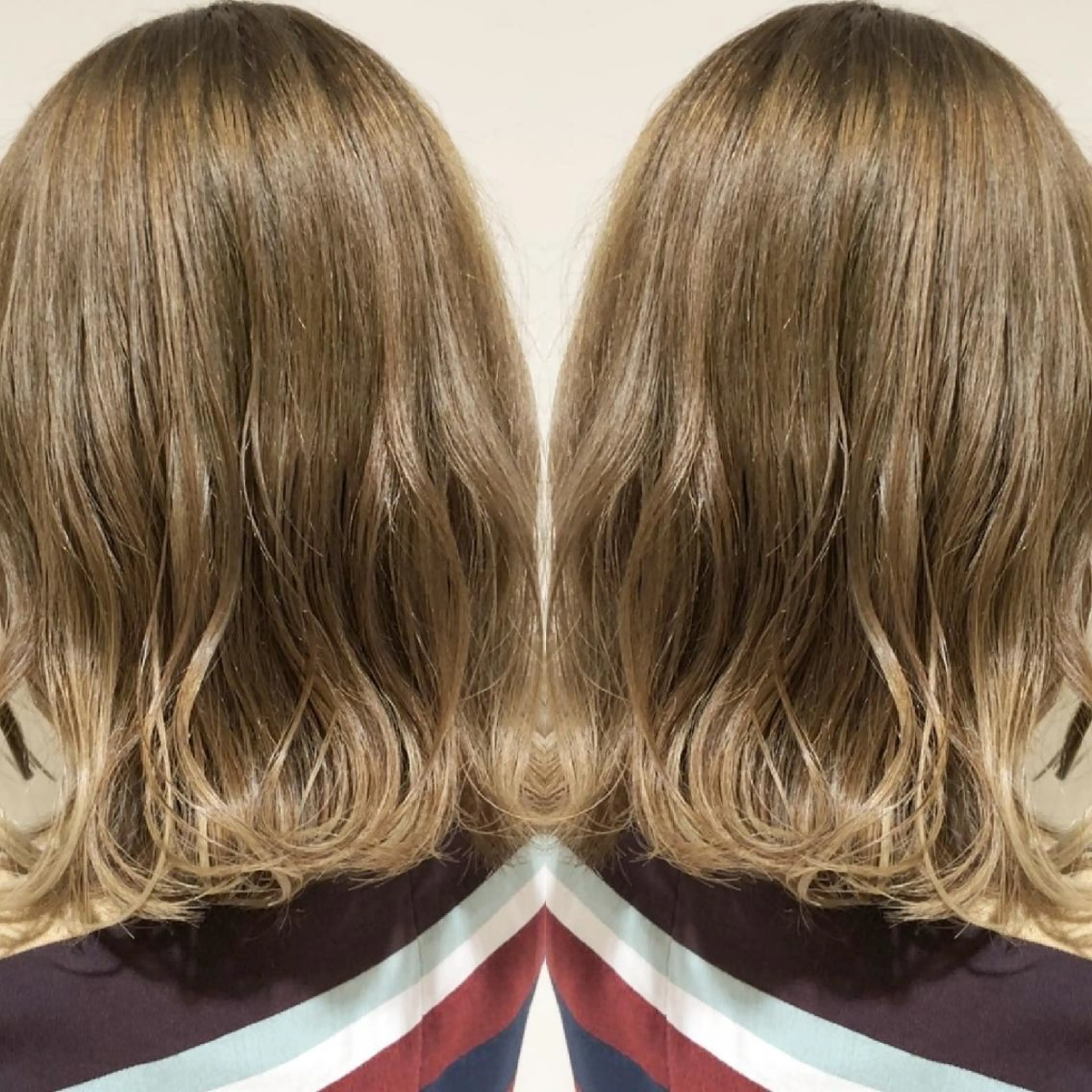 ミディアム カラー ハイライトカラー ハイライト 竹内啓太 ボブのヘアスタイル