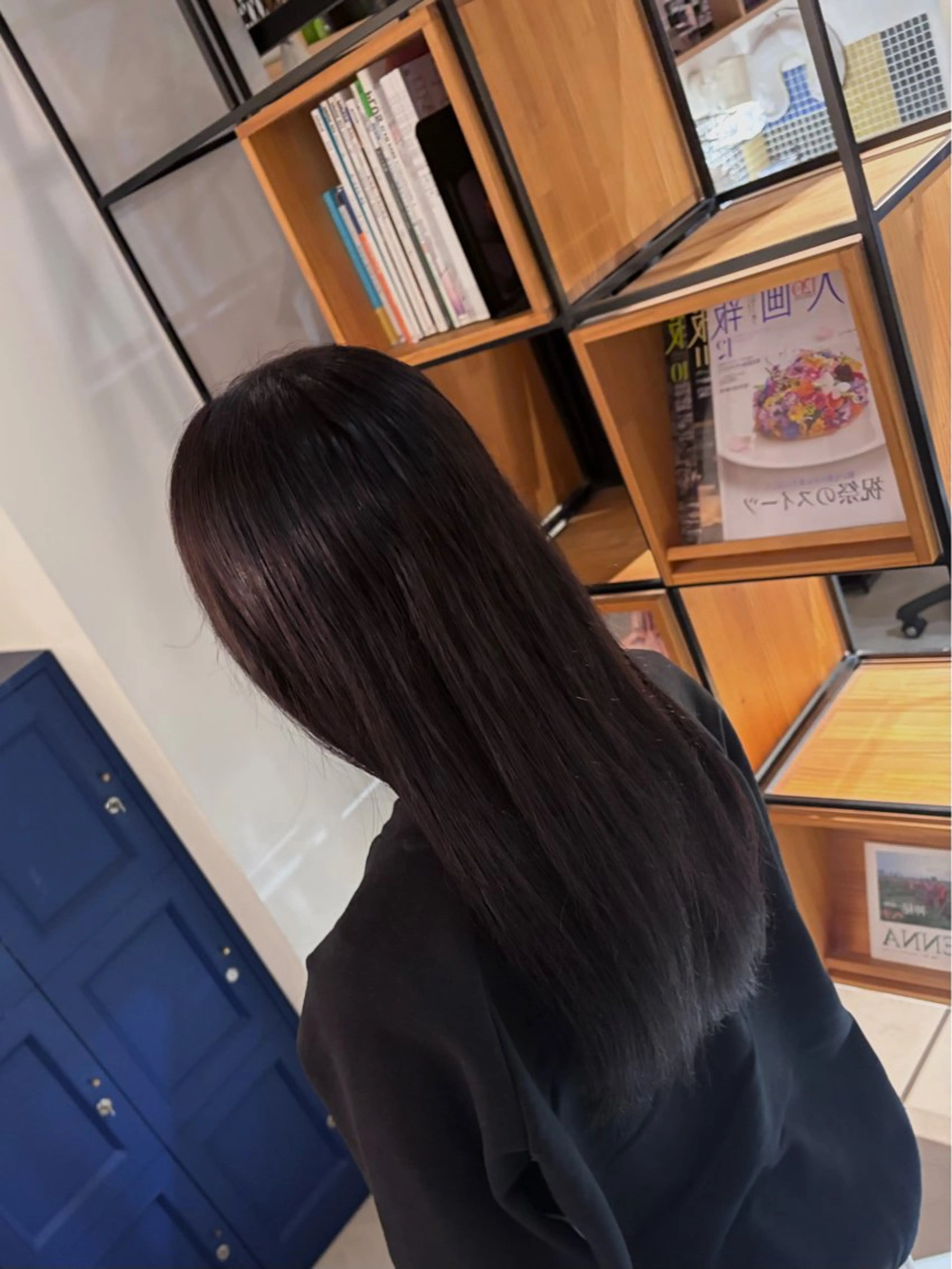 ロング カラー バイオレットカラー 大参 花のヘアスタイル