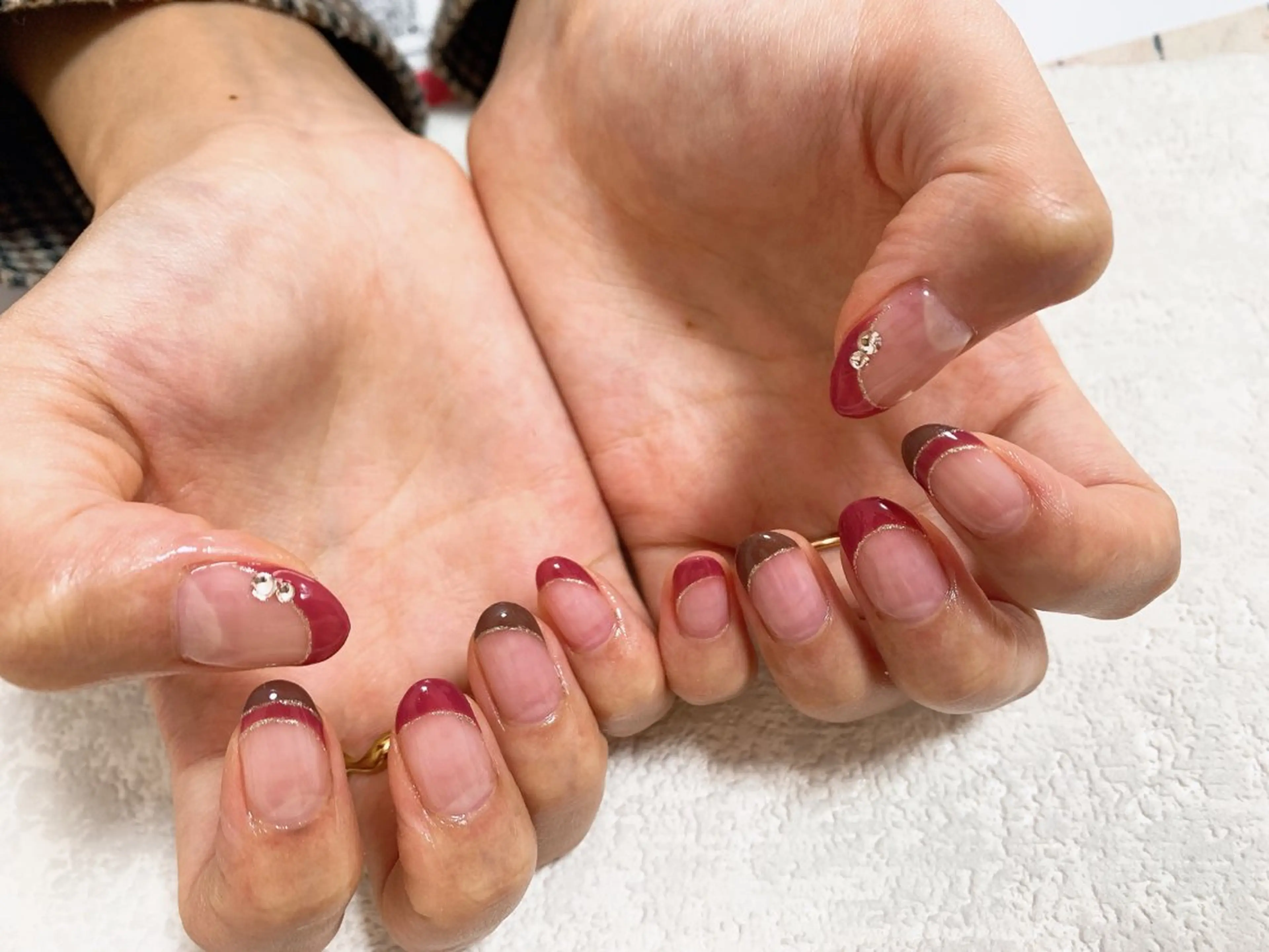 ネイル フレンチネイル ジェルネイル 韓国ネイル メンズネイル パラジェル kiki nail たまプラーザのネイルデザイン