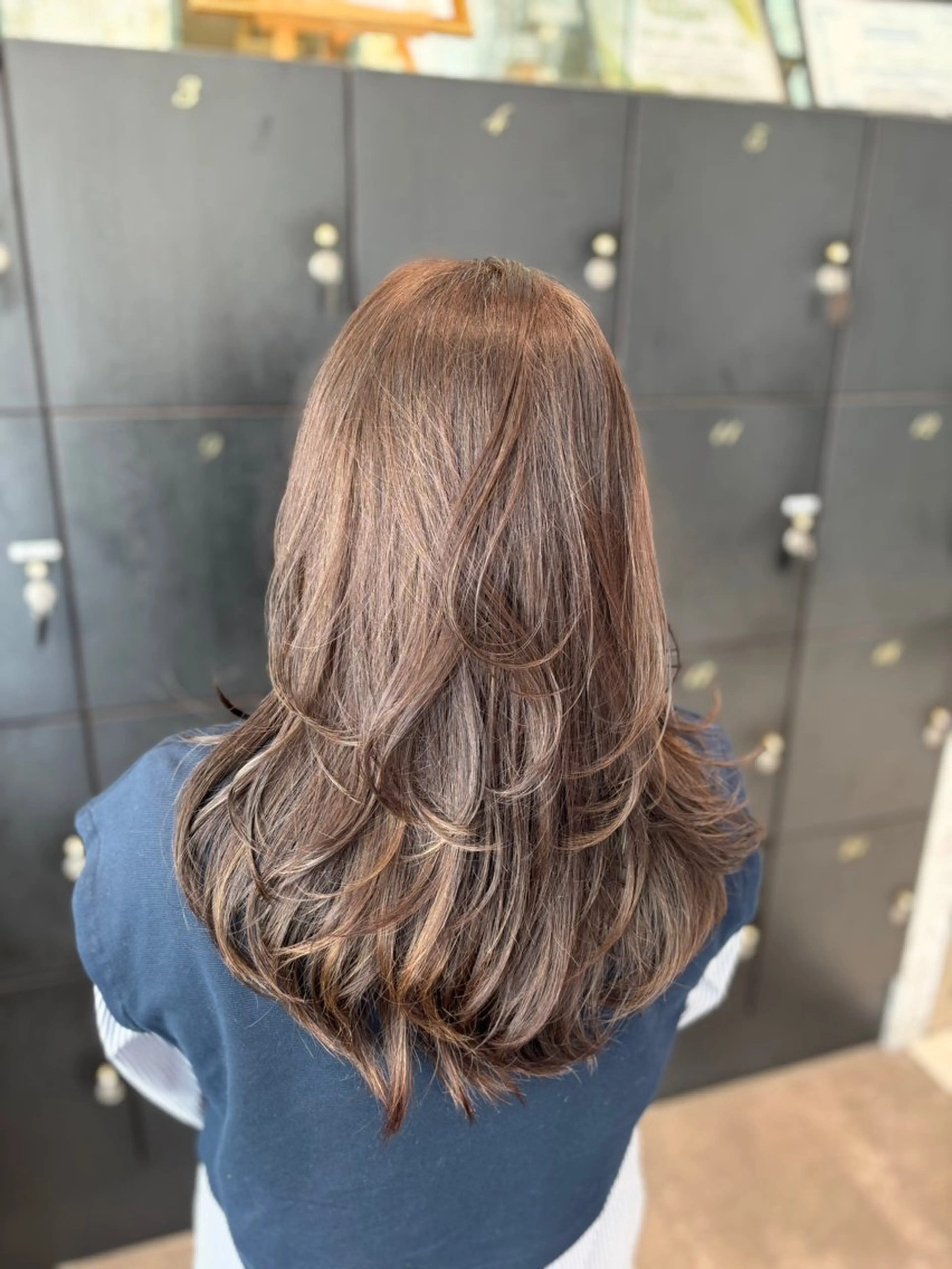 セミロング セミロングパーマ 髪質改善 韓国風ヘア 比嘉 悠人のヘアスタイル