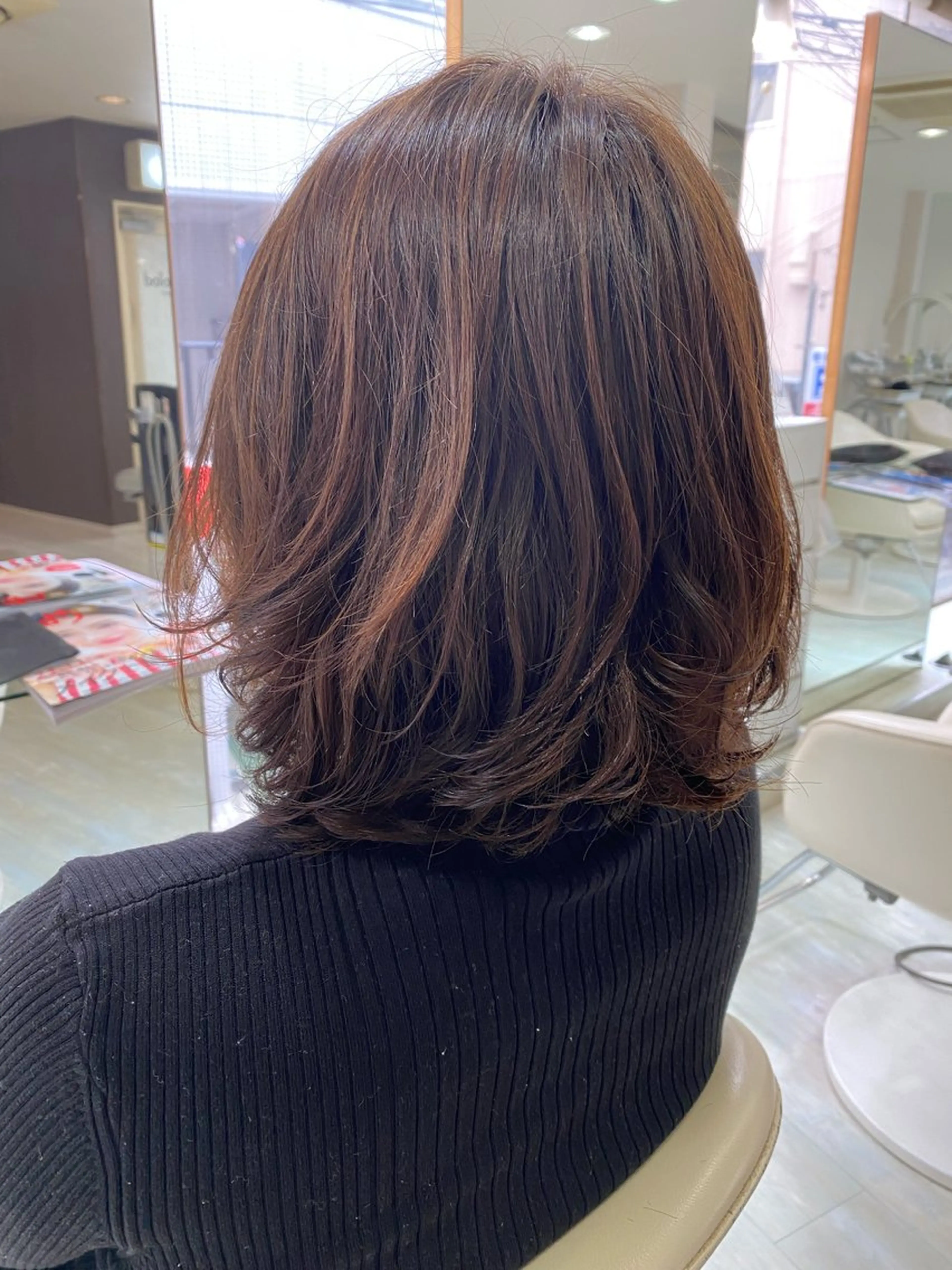 ミディアム ミディアムパーマ カット パーマ 鬼澤 なお子のヘアスタイル