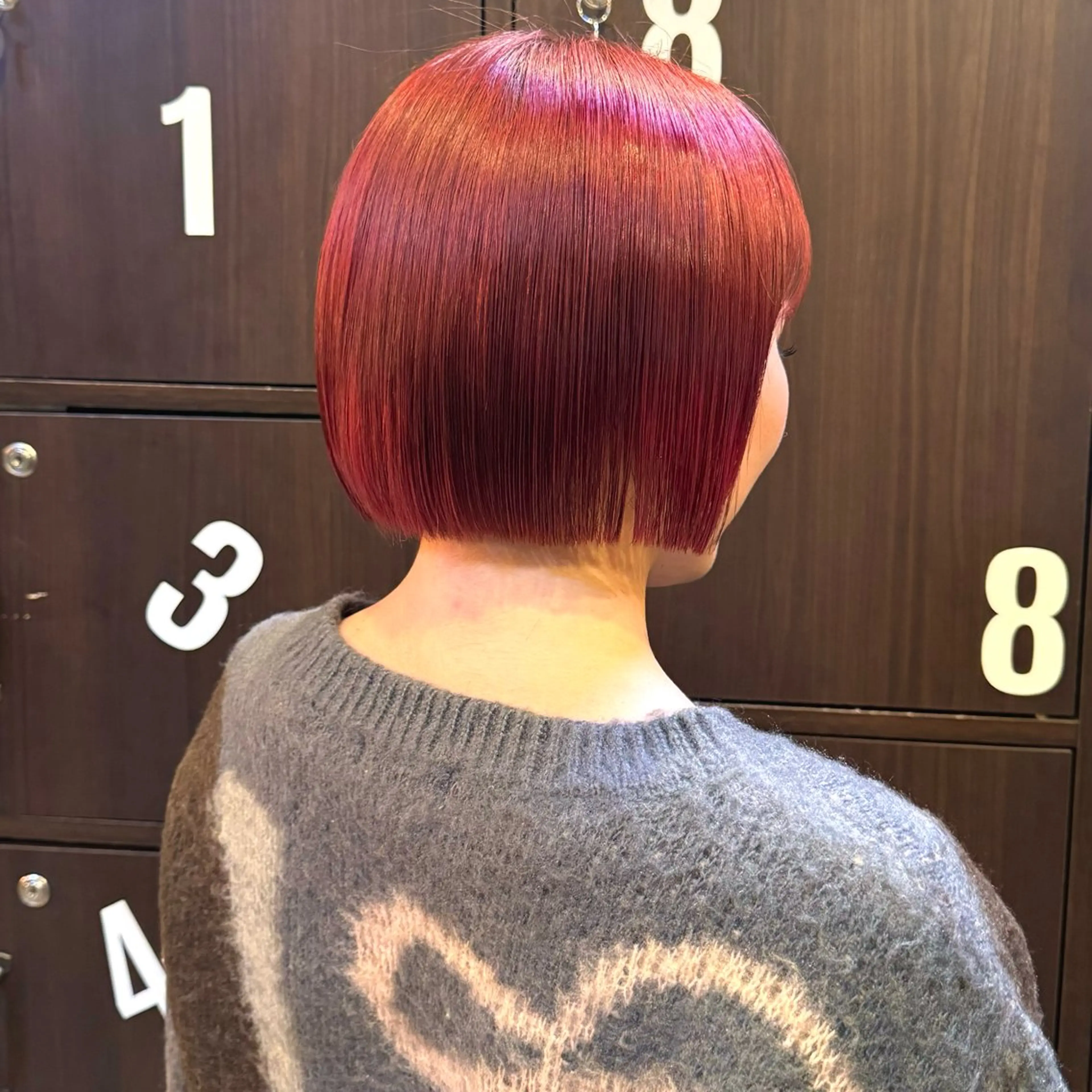 ショート カラー ボブ カット ヘアカラー トリートメント 比嘉 陽のヘアスタイル