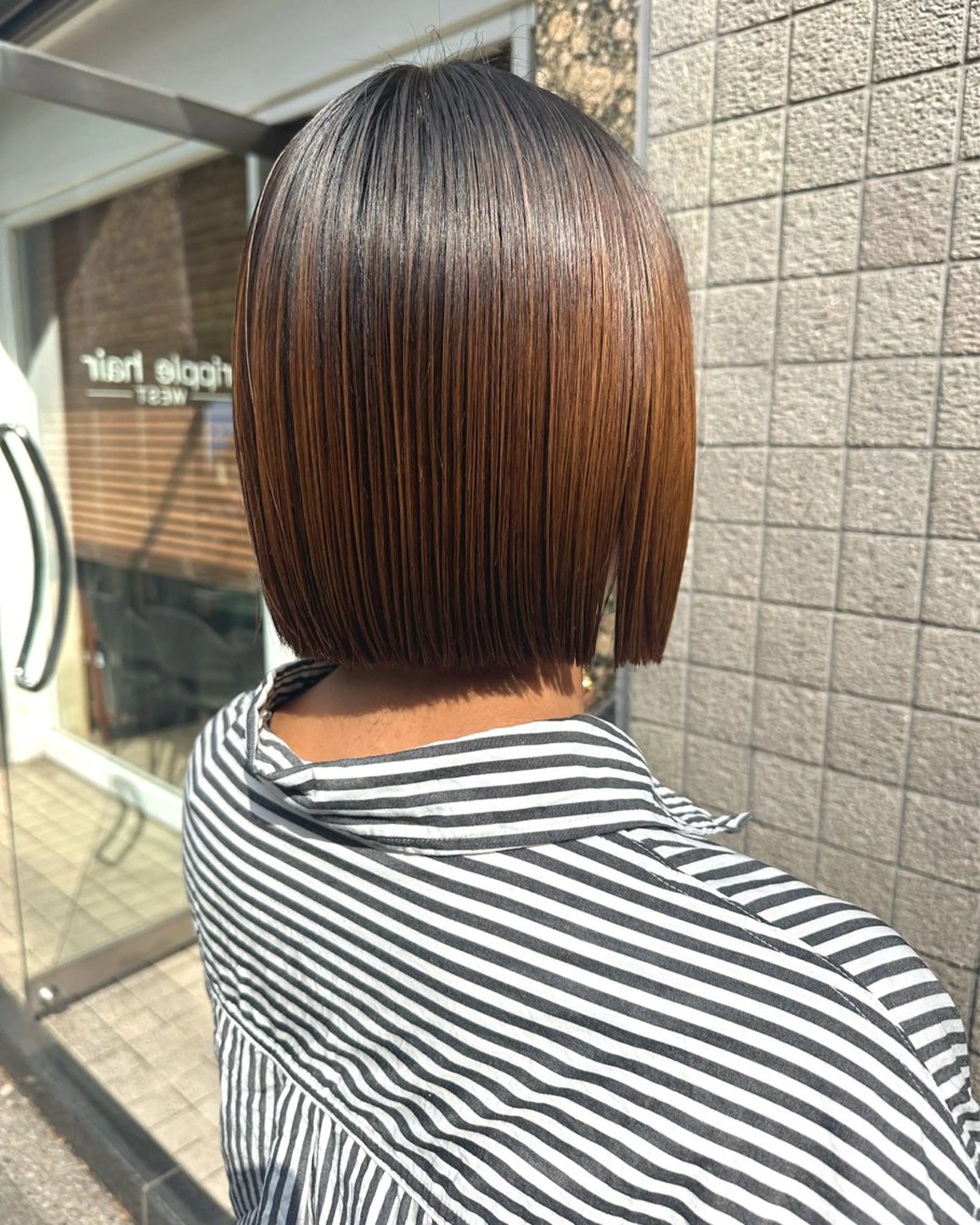 カラー ボブ 宇都 唯のヘアスタイル