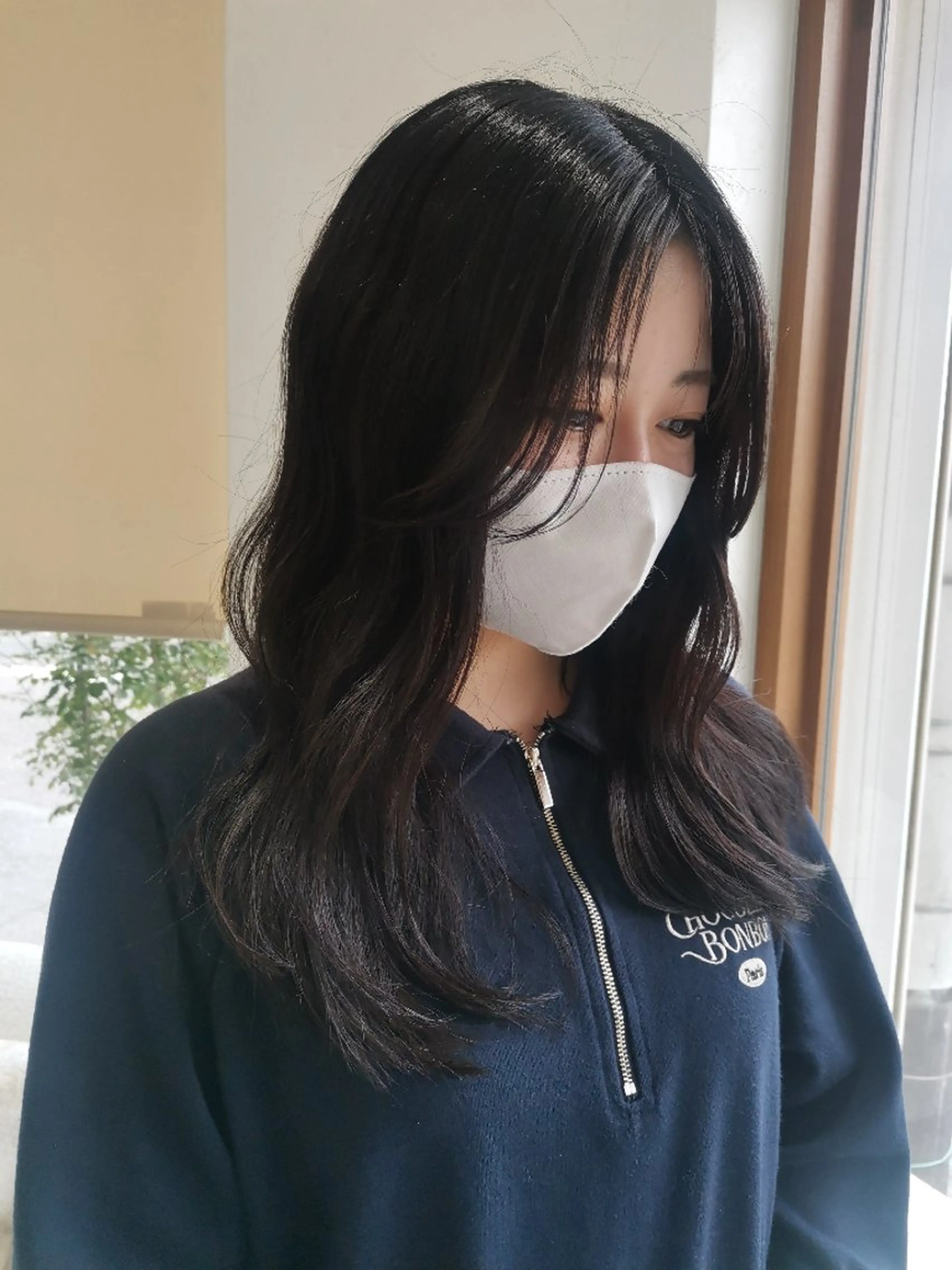 セミロング 韓国風ヘア sameya maiのヘアスタイル