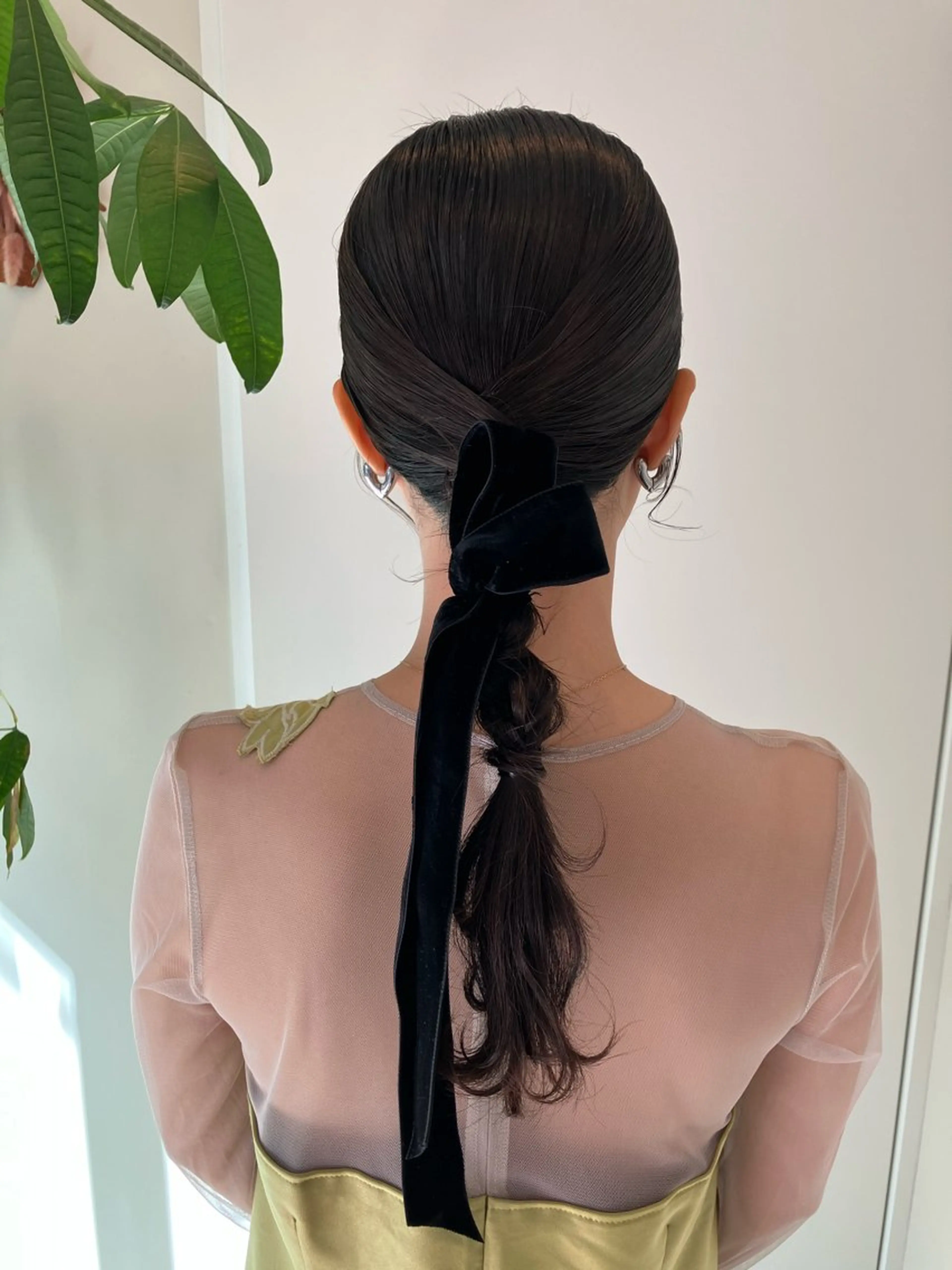 ヘアアレンジ ポニーテール 結婚式・ブライダル Hair&Make Nahoのマツエク・マツパデザイン