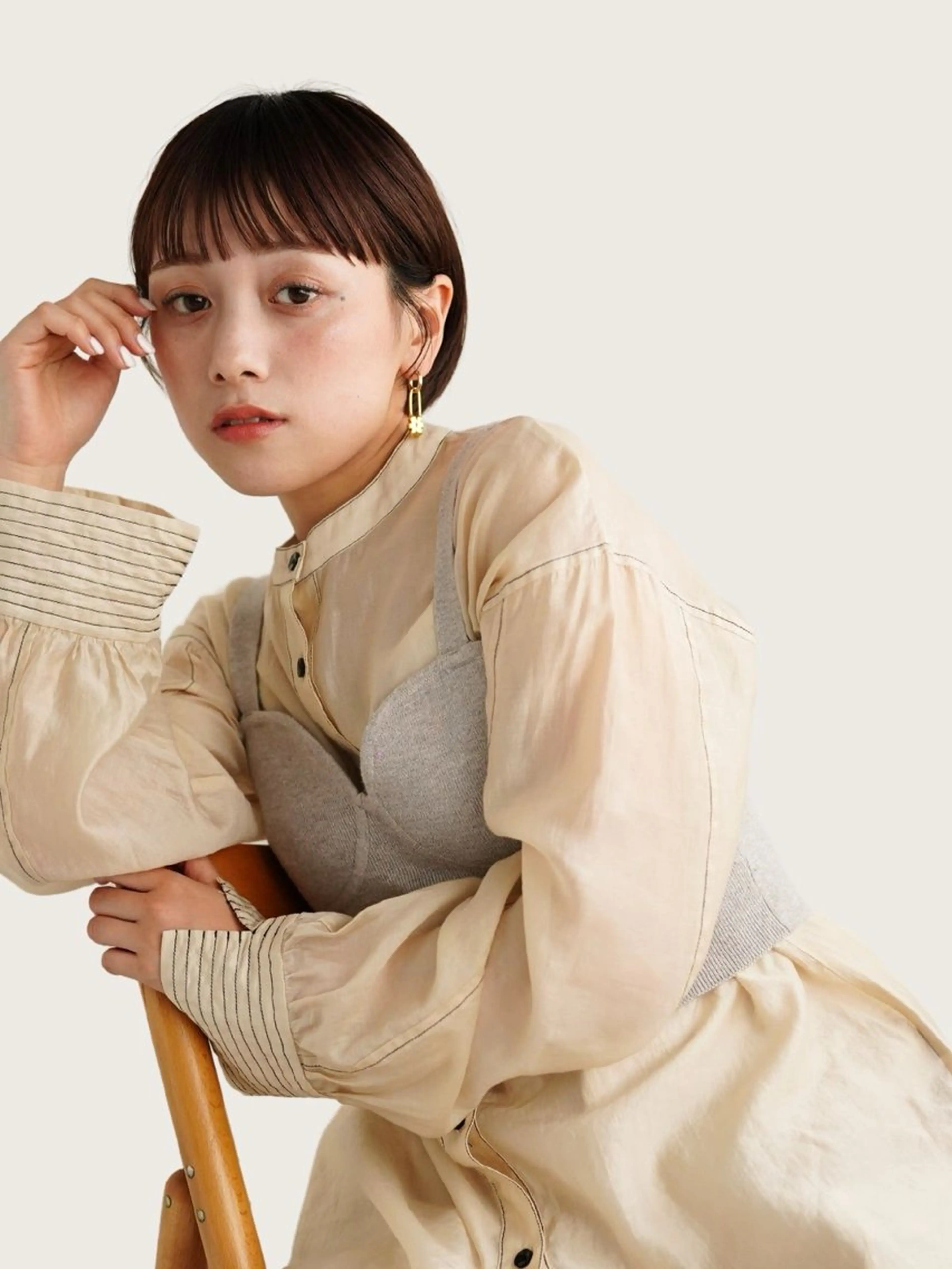 ショート ショートボブ ボブ ショートヘア カット ヘアカラー トリートメント レイヤー/ボブ/ 透明感カラー/ニワのヘアスタイル